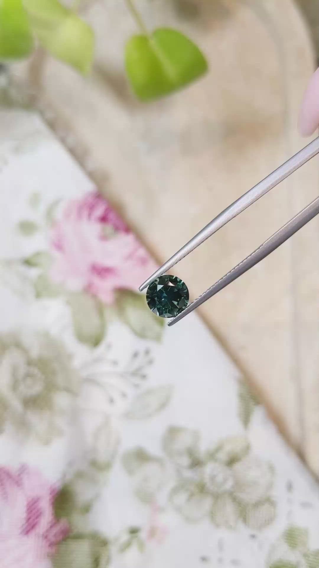1.77 Ct. Bluish Green Sapphire from Montana Size Video