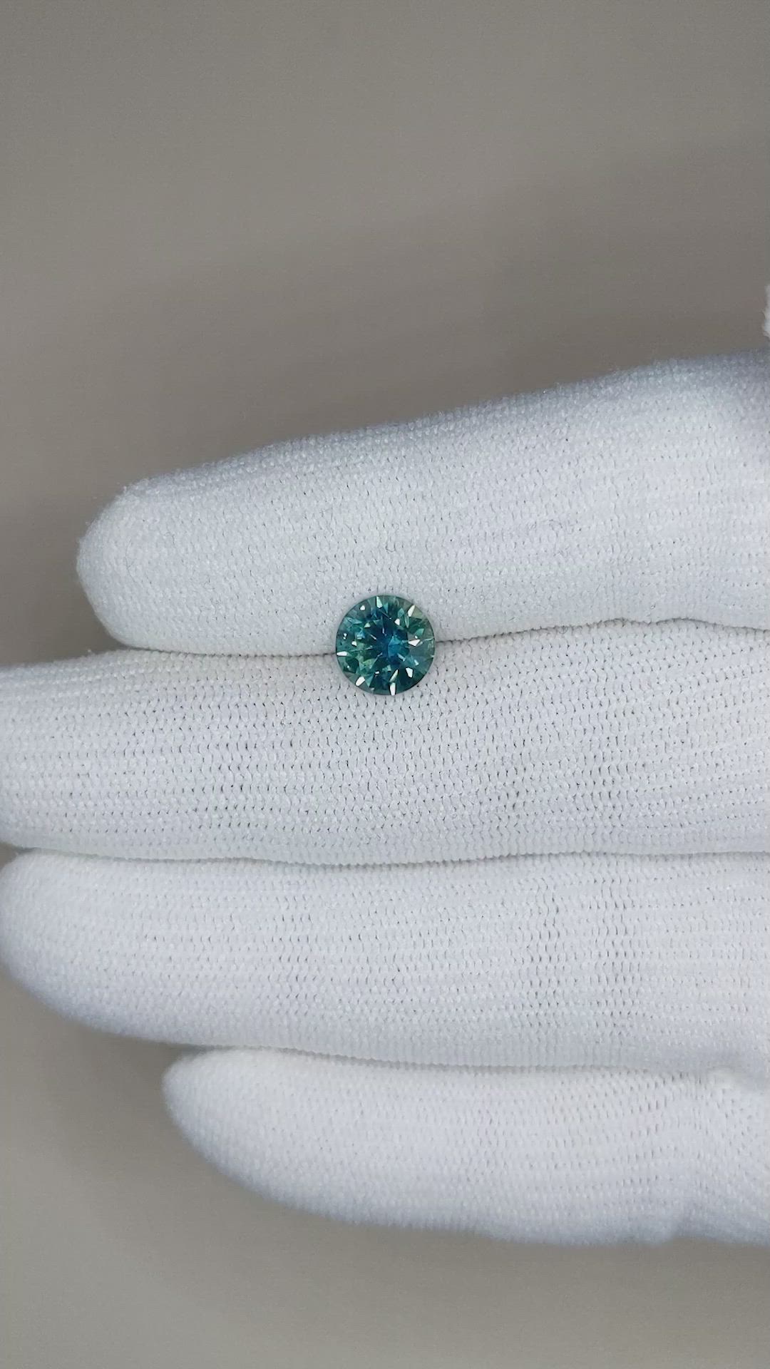 1.77 Ct. Bluish Green Sapphire from Montana Size Video
