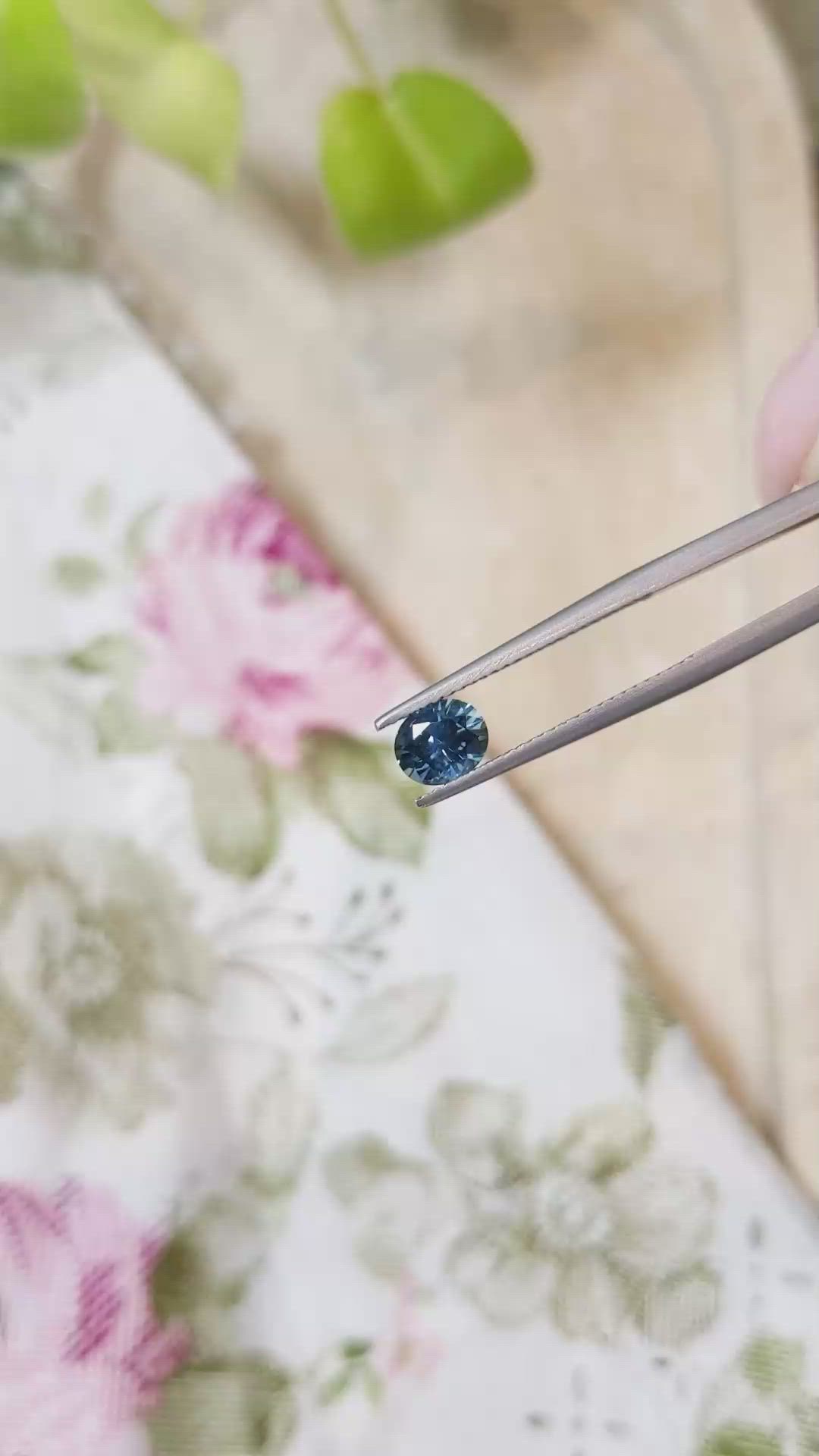 1.02 Ct. Greenish Blue Sapphire from Montana Size Video