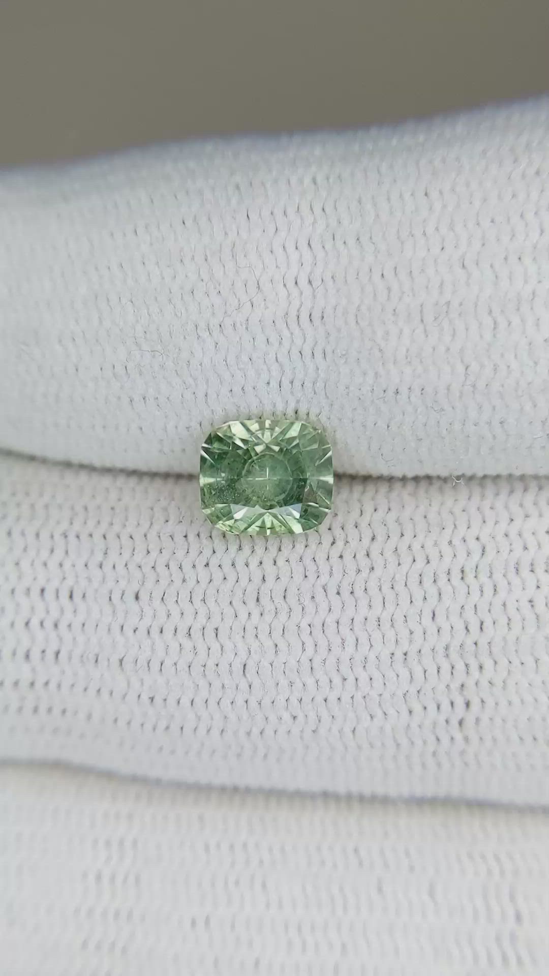 1.38 Ct. Green Sapphire from Montana Size Video