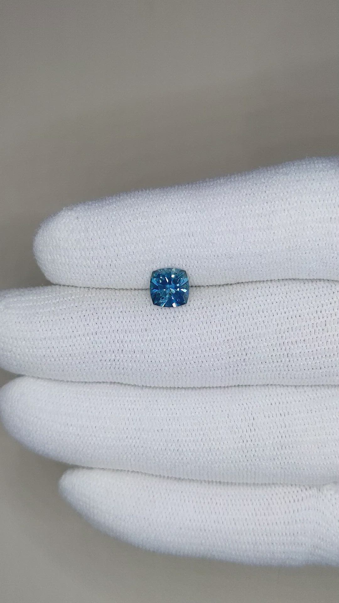 1.43 Ct. Greenish Blue Sapphire from Montana Size Video