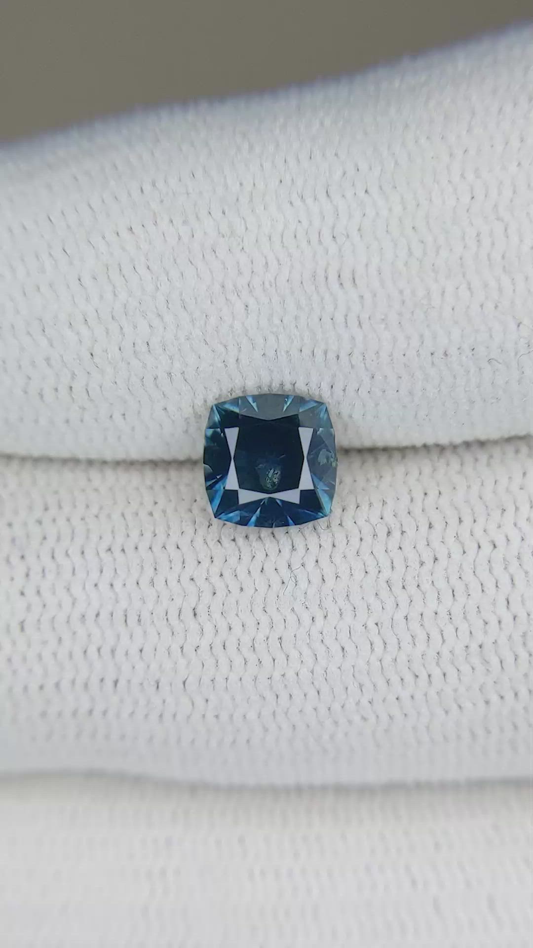 1.43 Ct. Greenish Blue Sapphire from Montana Size Video