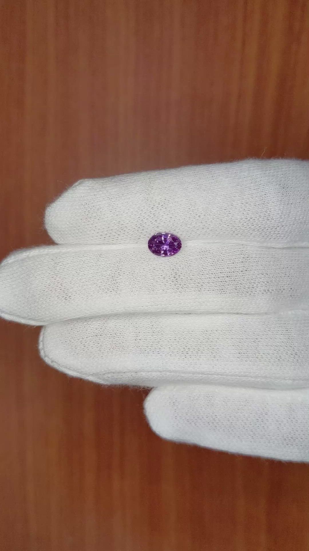 0.88 Ct. Purple Sapphire from Ceylon (Sri Lanka) Size Video
