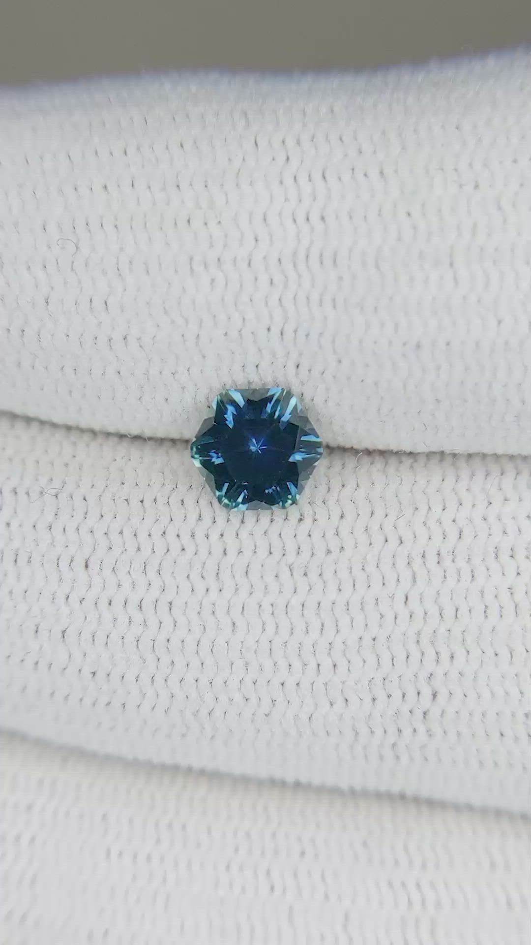 0.92 Ct. Greenish Blue Sapphire from Montana Size Video