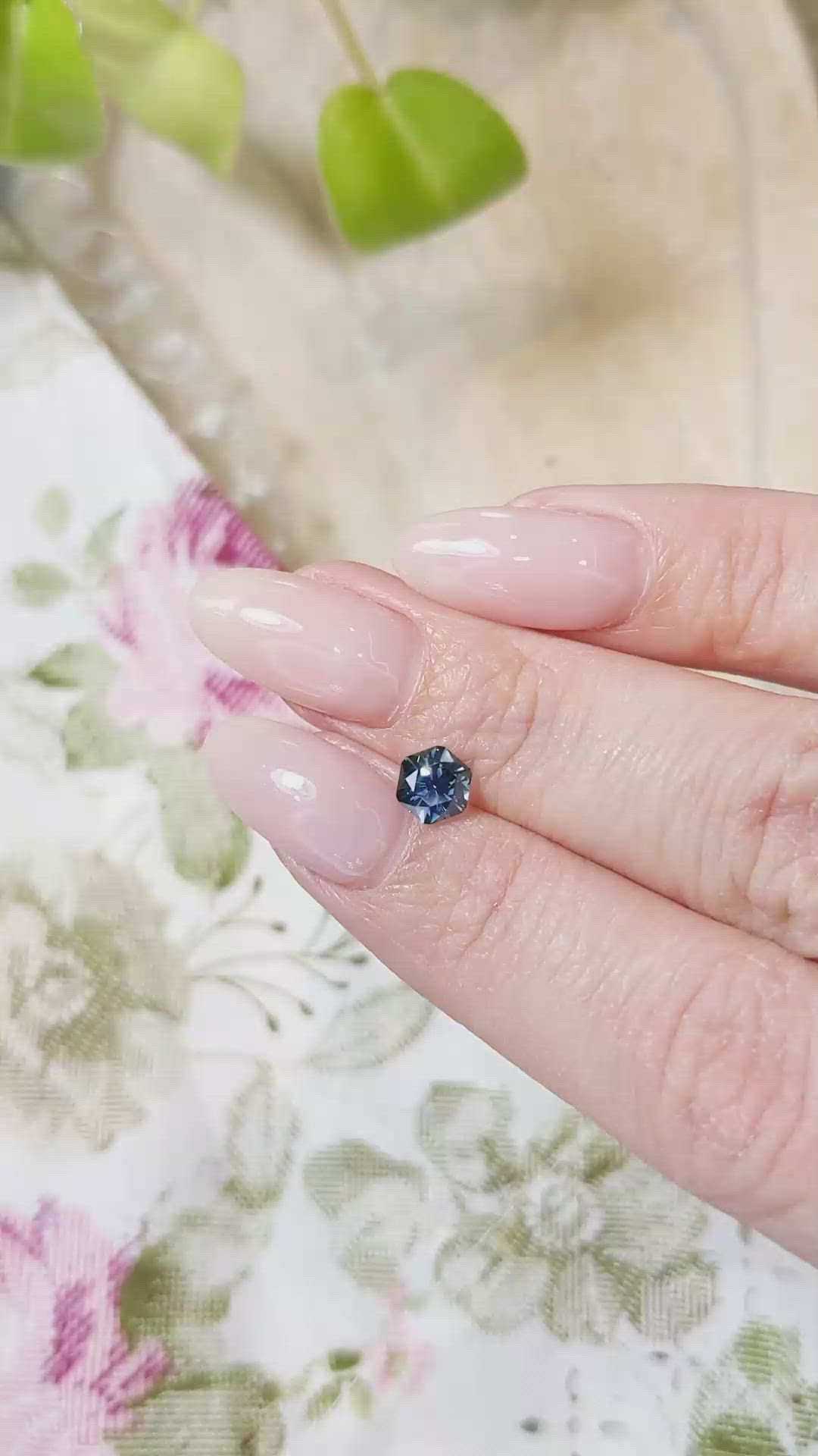 0.92 Ct. Greenish Blue Sapphire from Montana Size Video