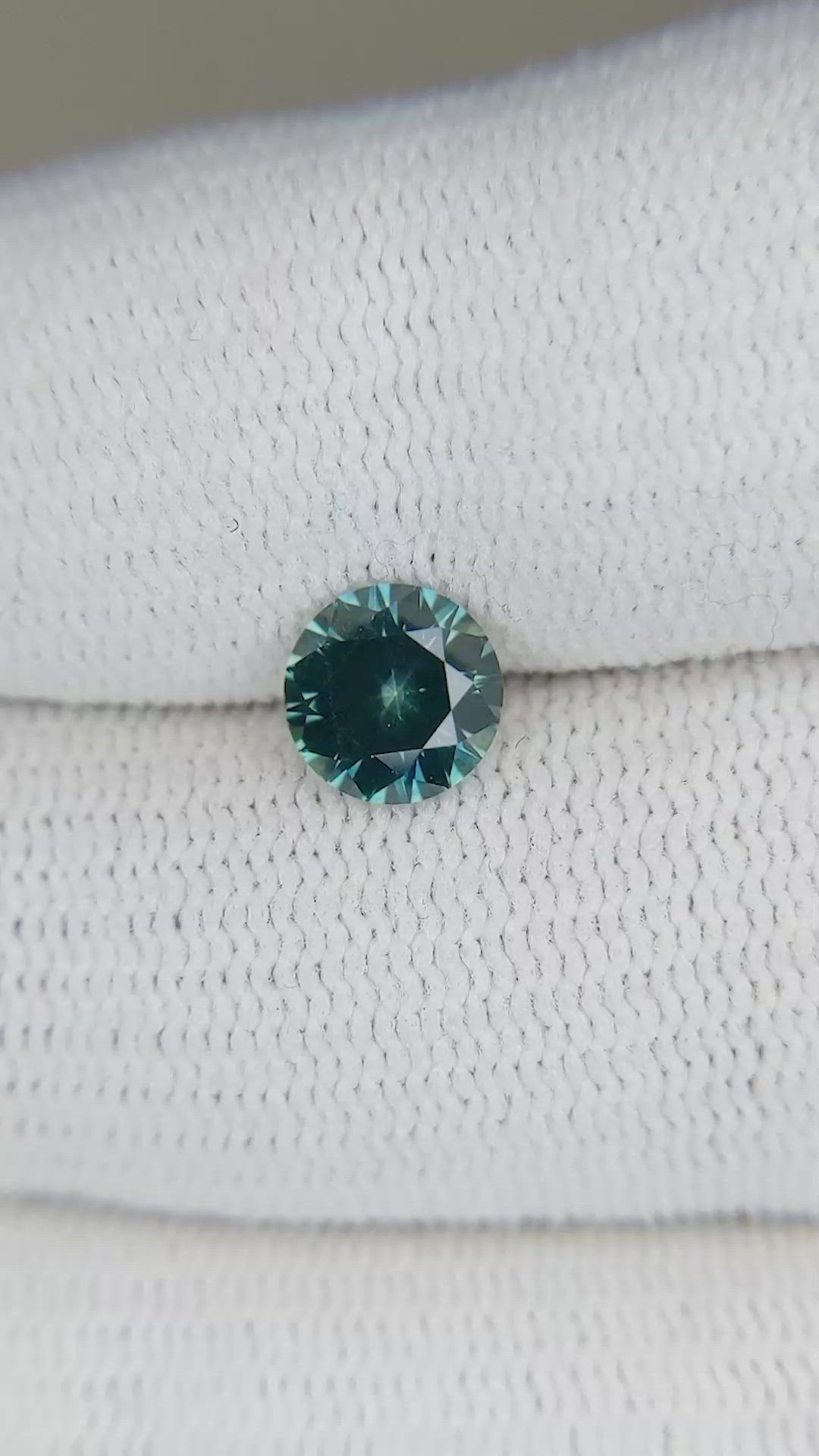 1.11 Ct. Bluish Green Sapphire from Montana Size Video