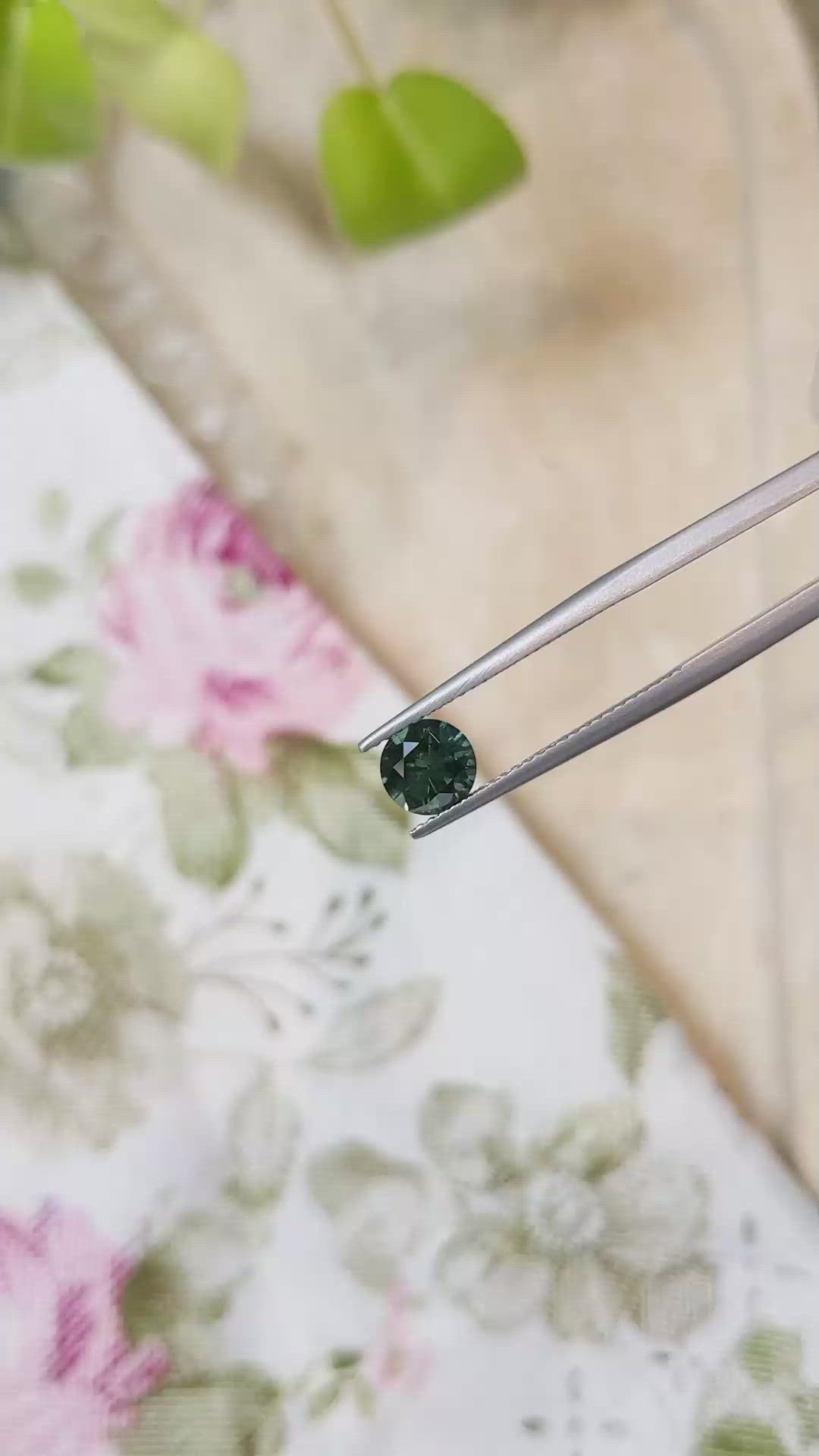 1.24 Ct. Green Sapphire from Montana Size Video