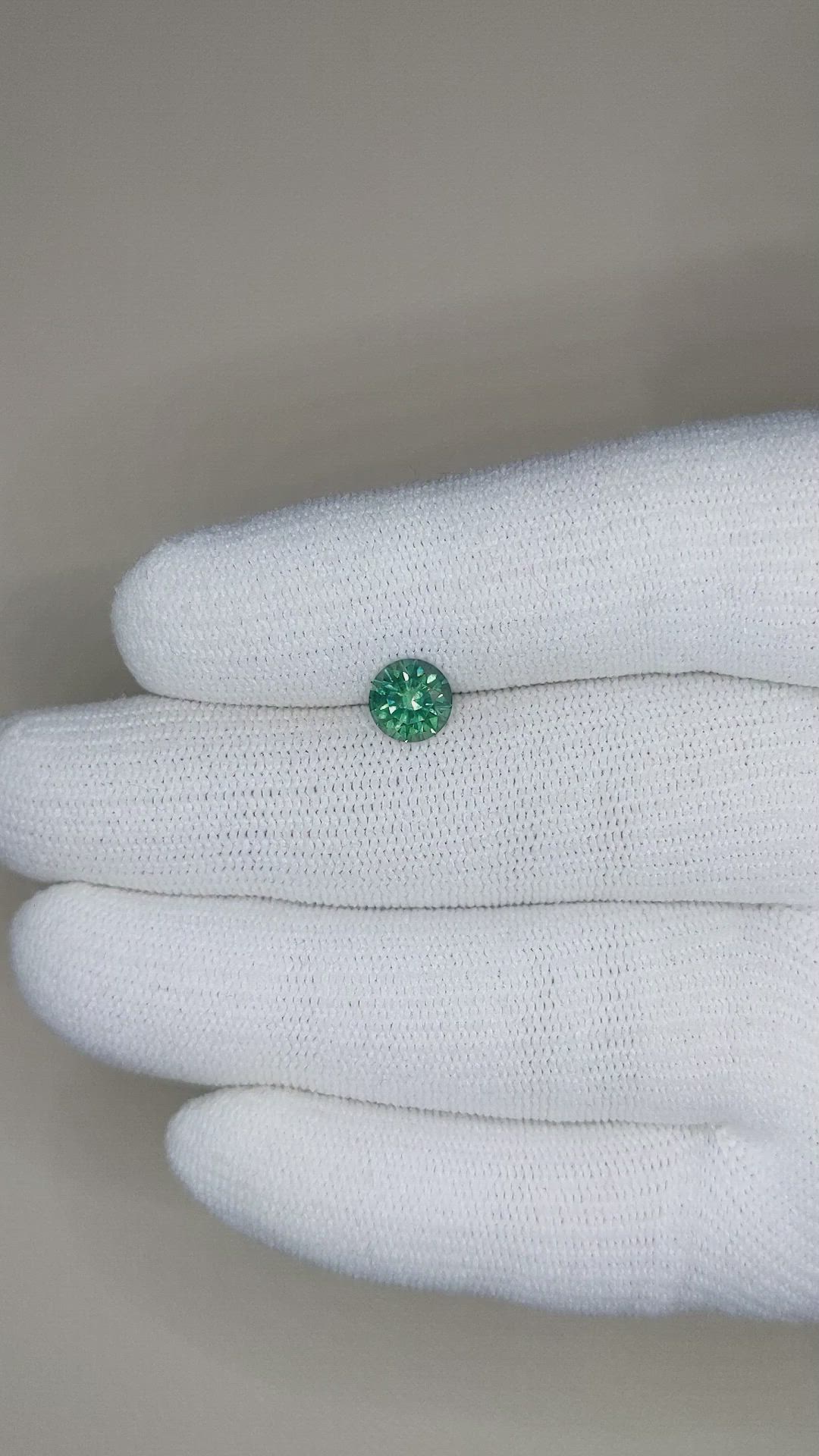 1.24 Ct. Green Sapphire from Montana Size Video