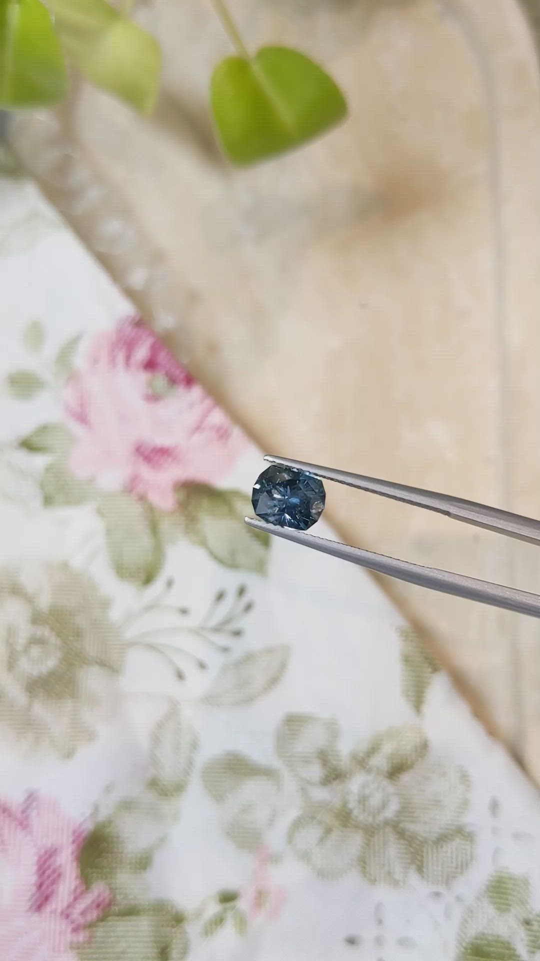 1.98 Ct. Greenish Blue Sapphire from Montana Size Video