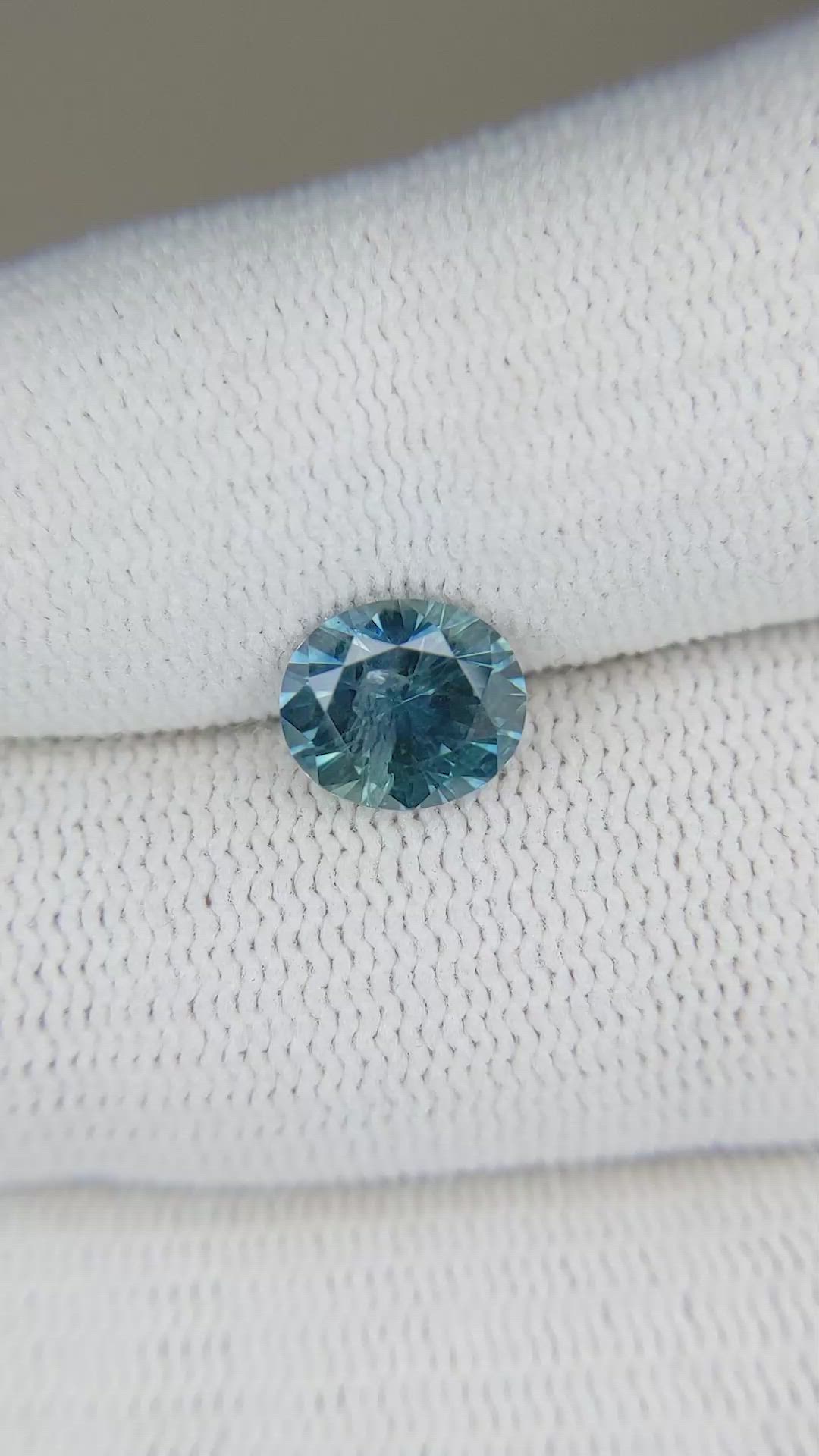 2.00 Ct. Greenish Blue Sapphire from Montana Size Video