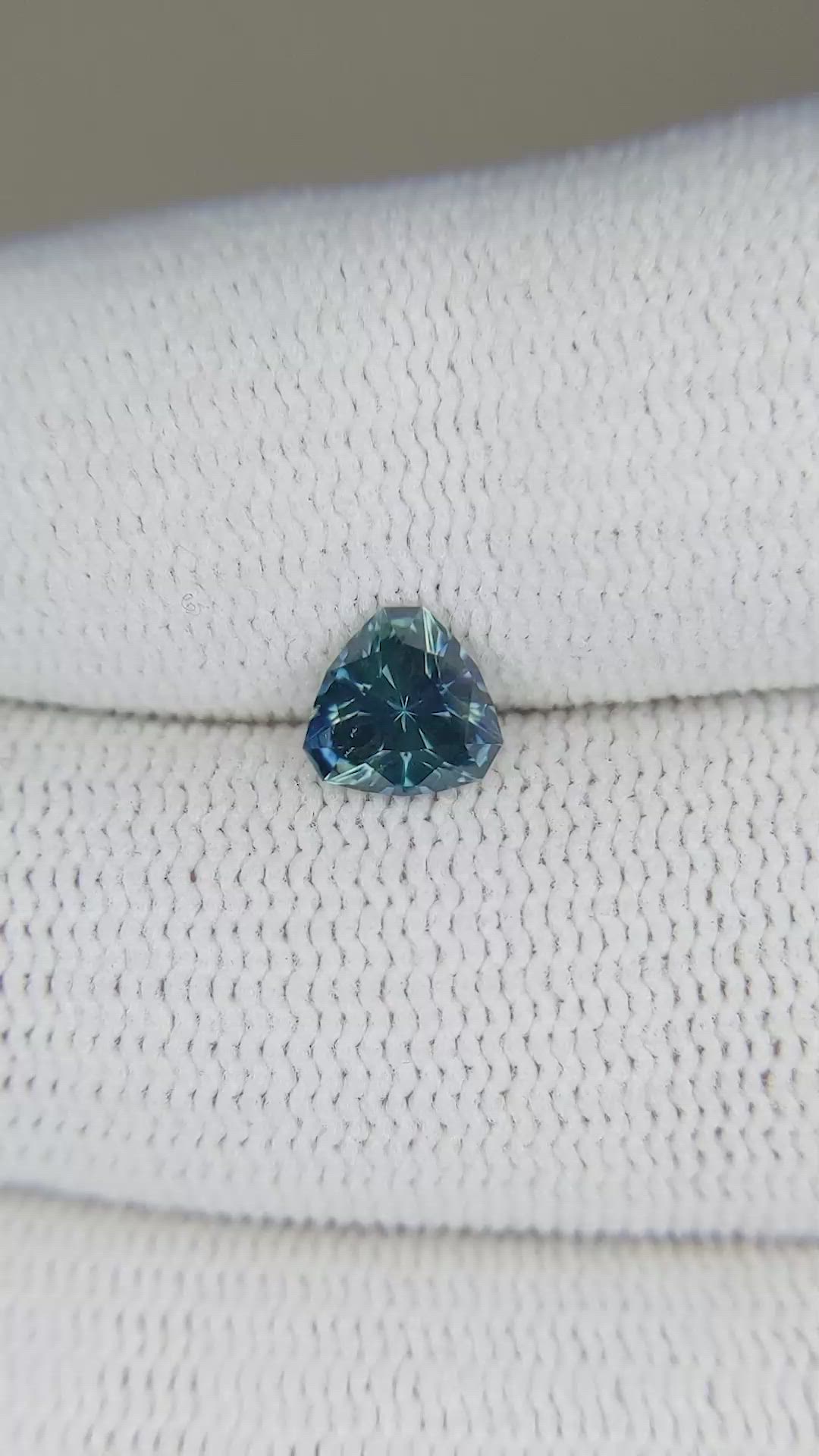 0.80 Ct. Greenish Blue Sapphire from Montana Size Video