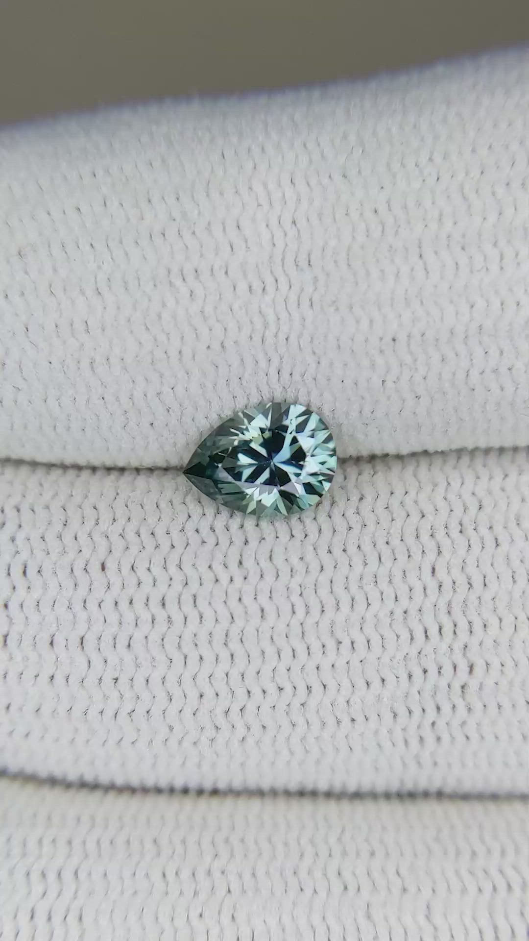 0.86 Ct. Bluish Green Sapphire from Montana Size Video