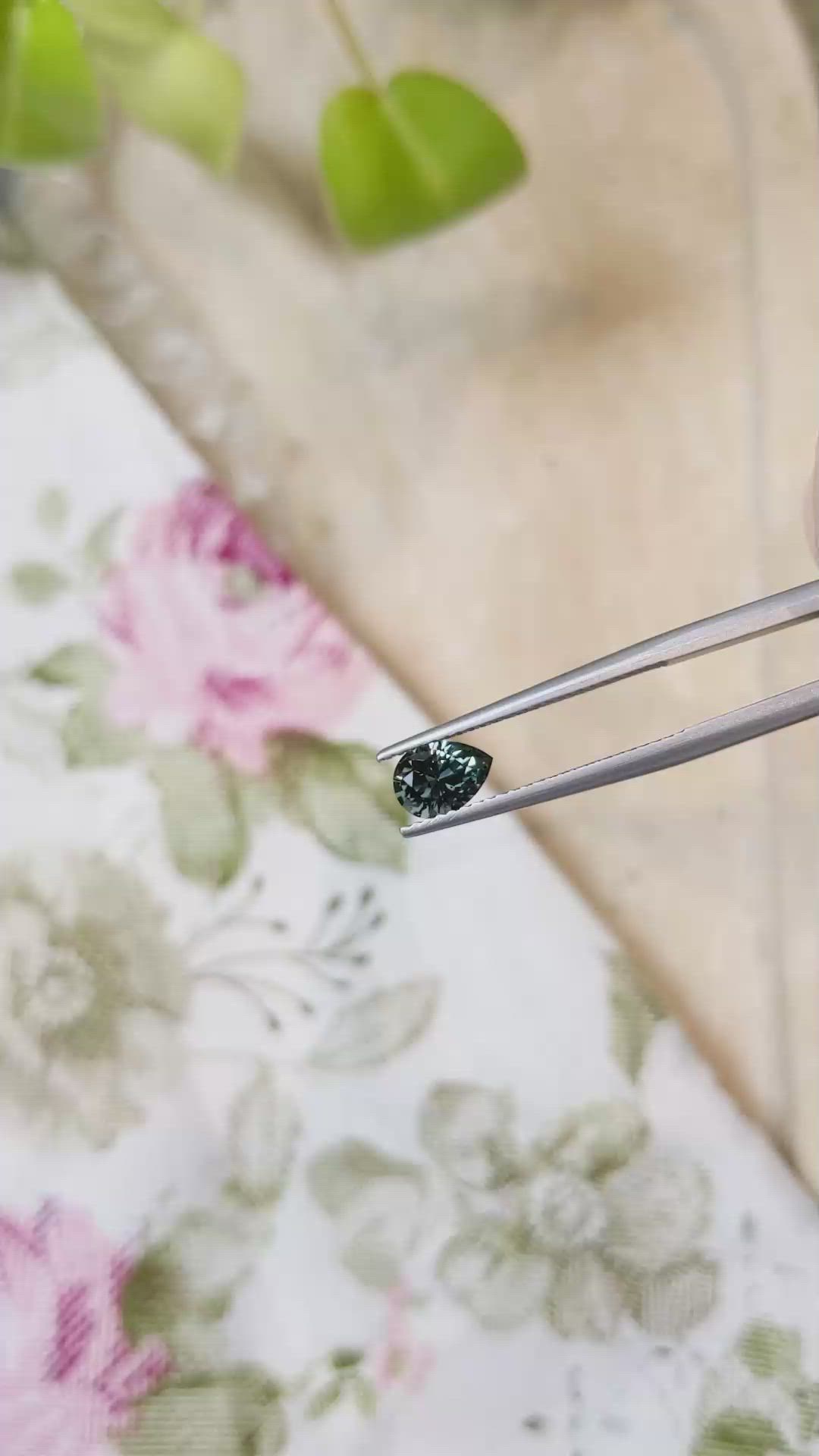 0.86 Ct. Bluish Green Sapphire from Montana Size Video