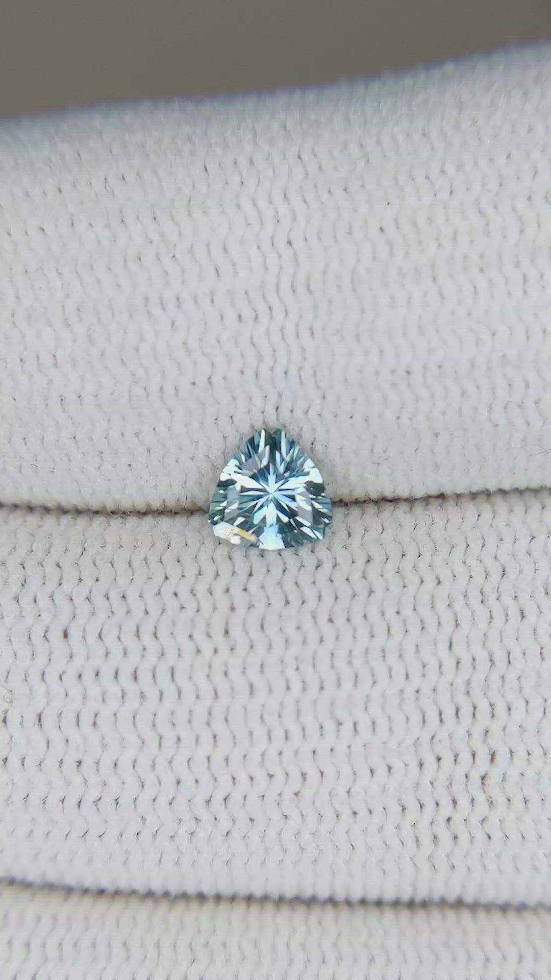 0.43 Ct. Greenish Blue Sapphire from Montana Size Video