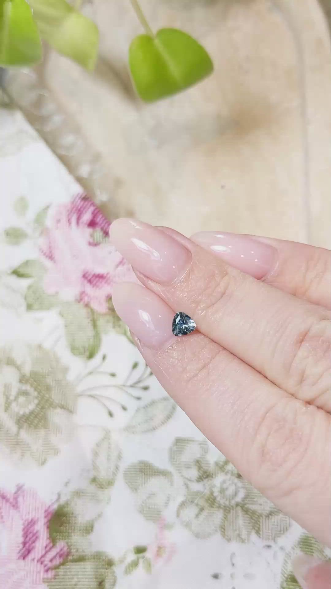 0.43 Ct. Greenish Blue Sapphire from Montana Size Video