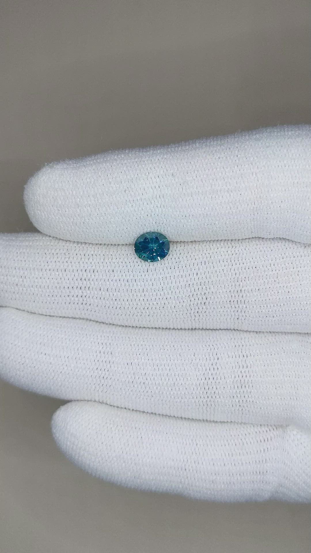 0.90 Ct. Bluish Green Sapphire from Montana Size Video