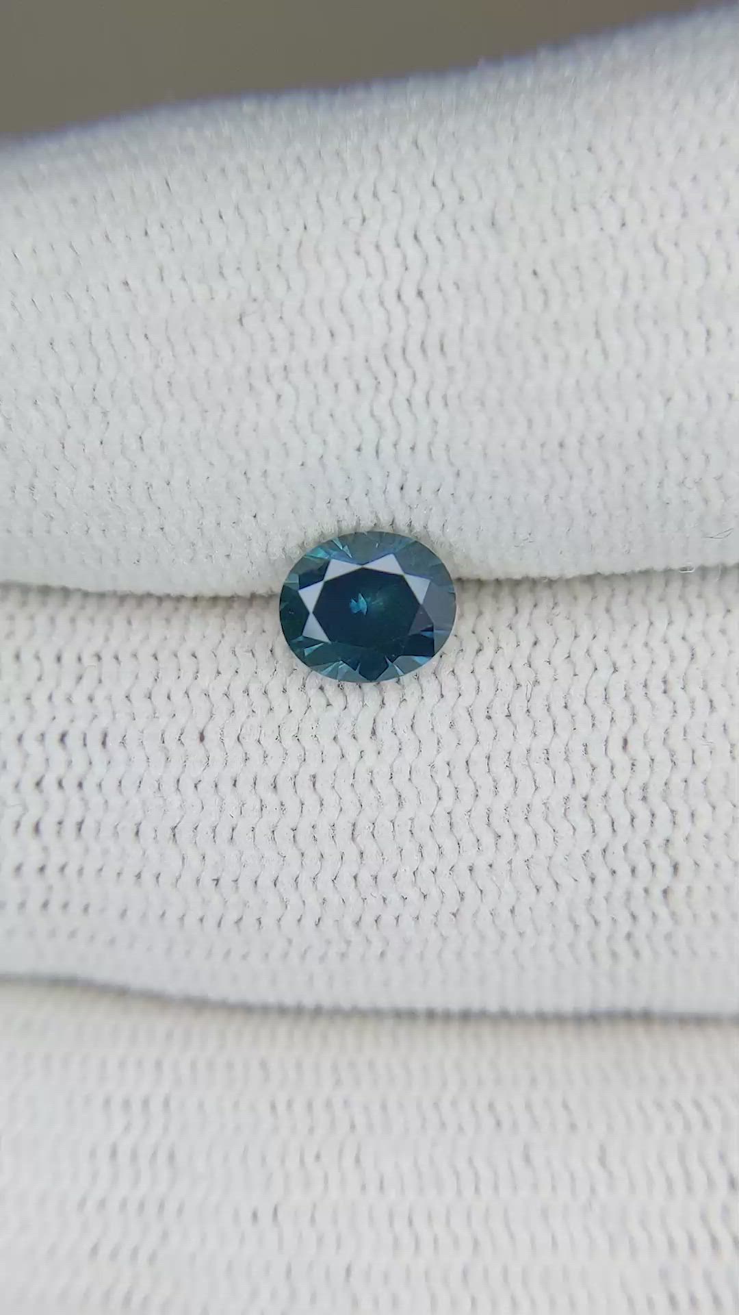 0.90 Ct. Bluish Green Sapphire from Montana Size Video