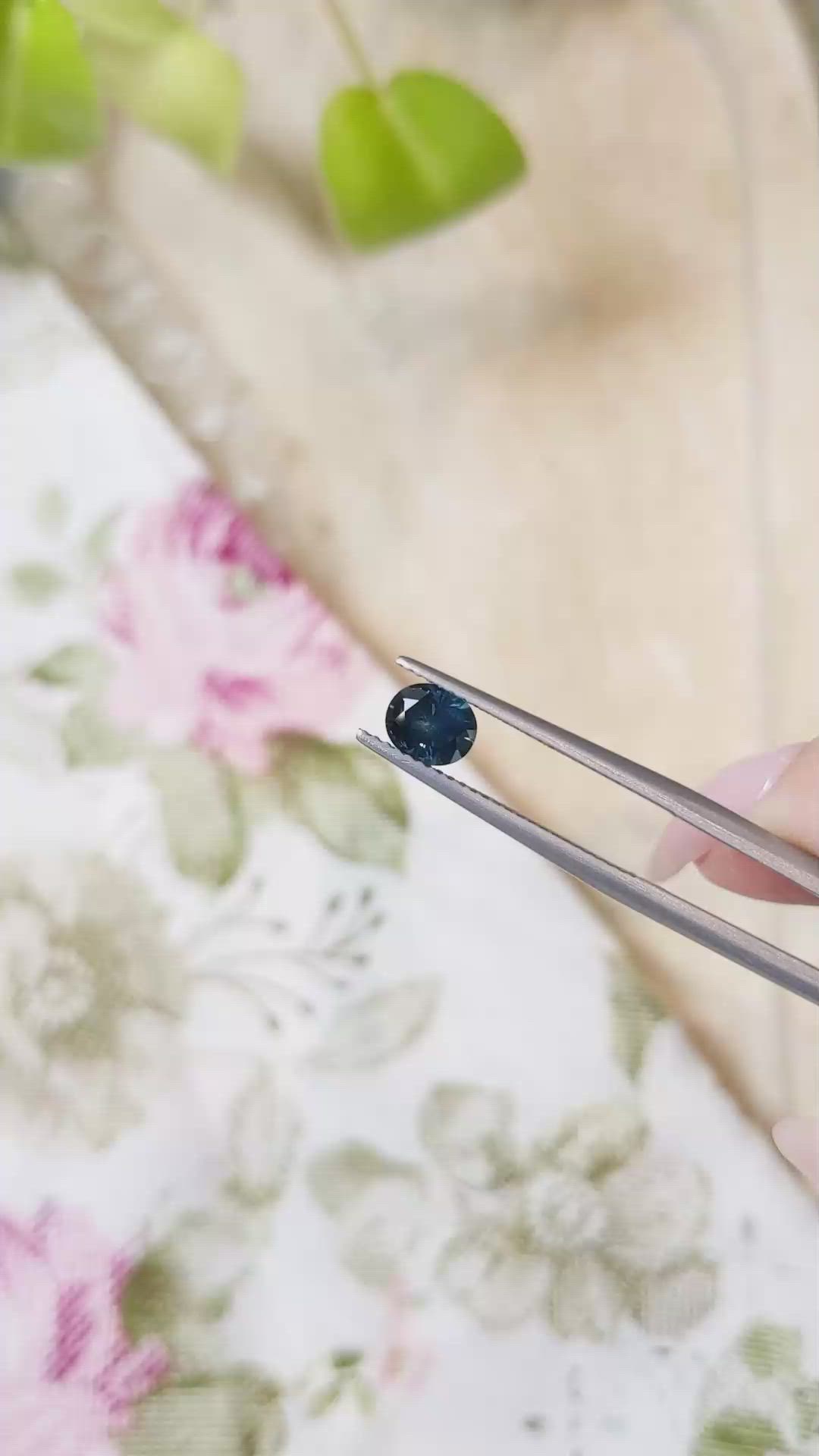 0.90 Ct. Bluish Green Sapphire from Montana Size Video