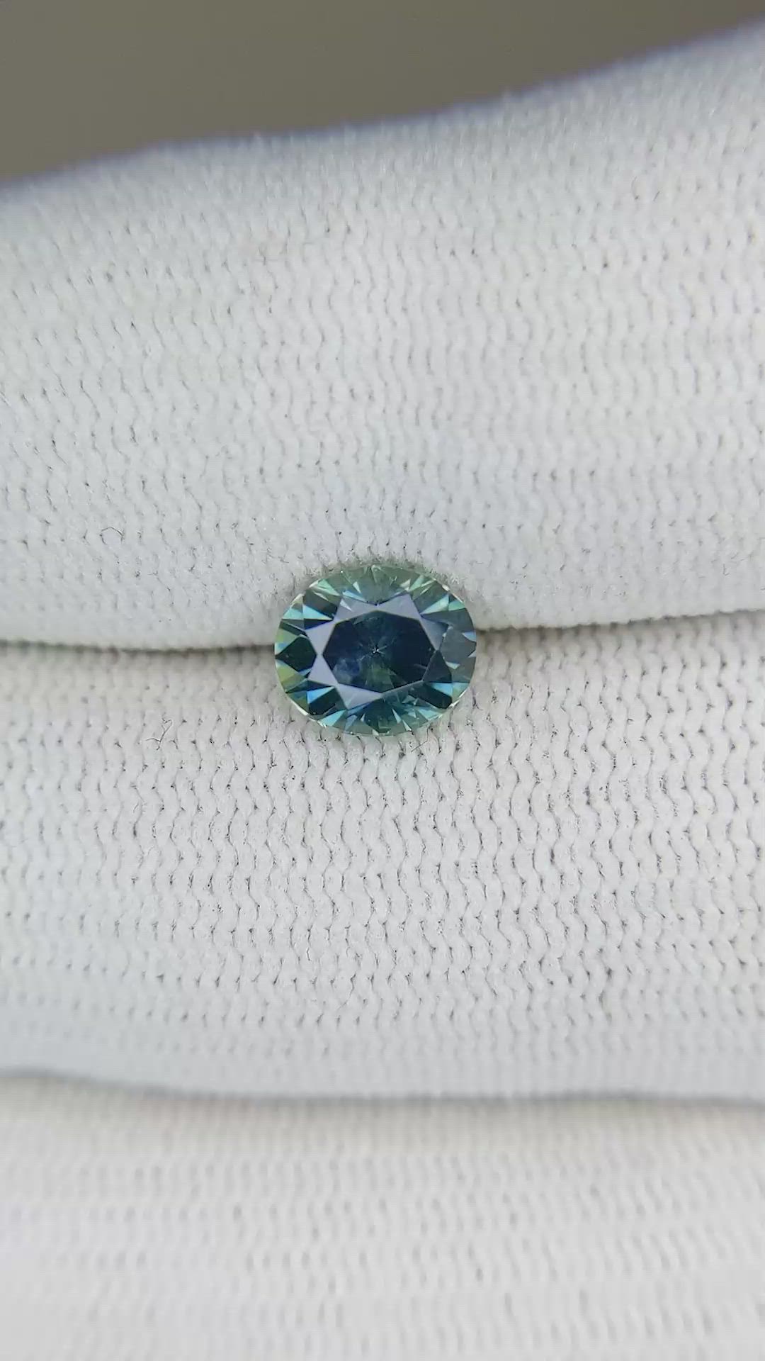 1.30 Ct. Bluish Green Sapphire from Montana Size Video
