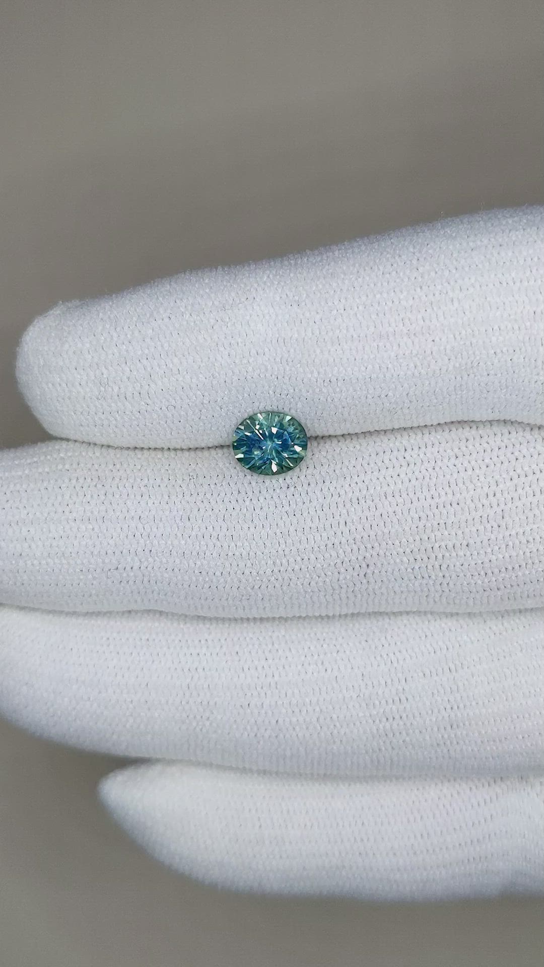 1.30 Ct. Bluish Green Sapphire from Montana Size Video