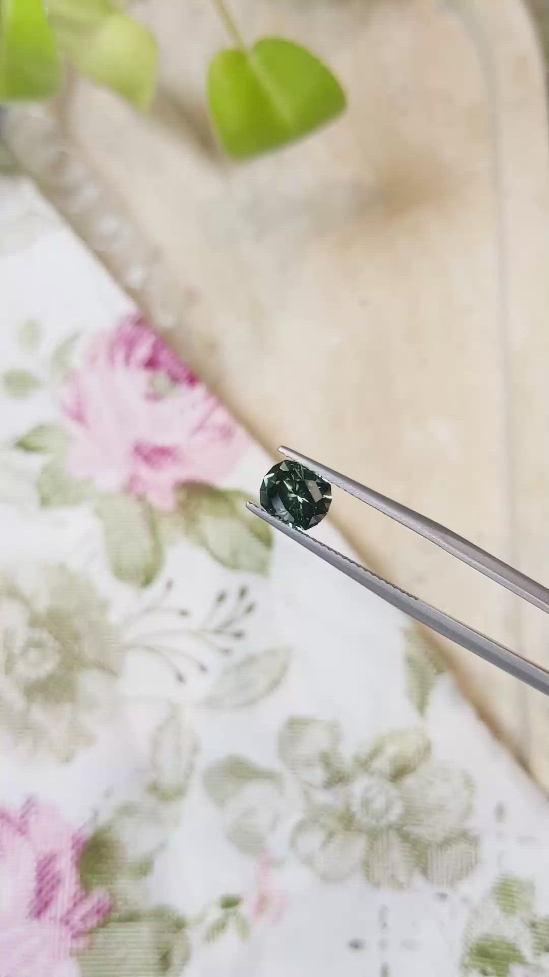 1.82 Ct. Bluish Green Sapphire from Montana Size Video