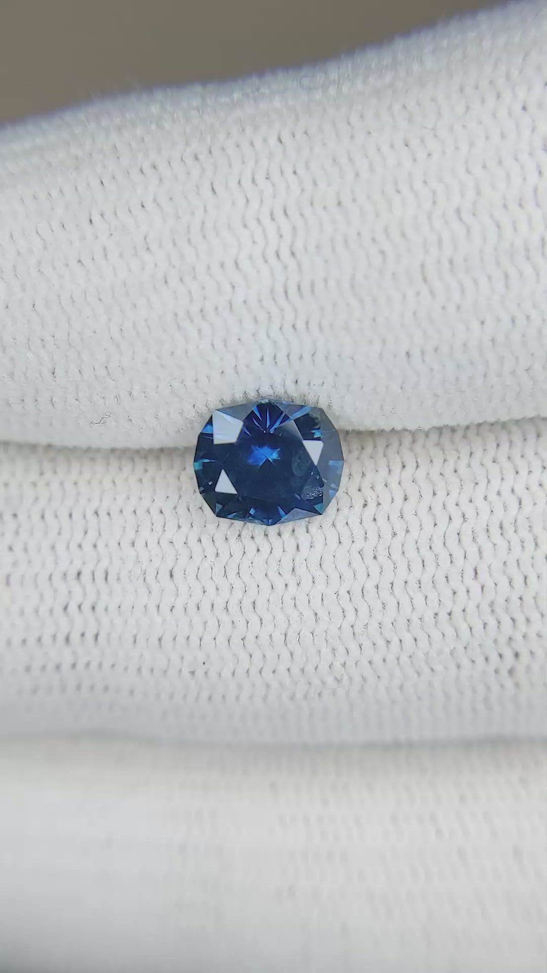 1.39 Ct. Greenish Blue Sapphire from Montana Size Video