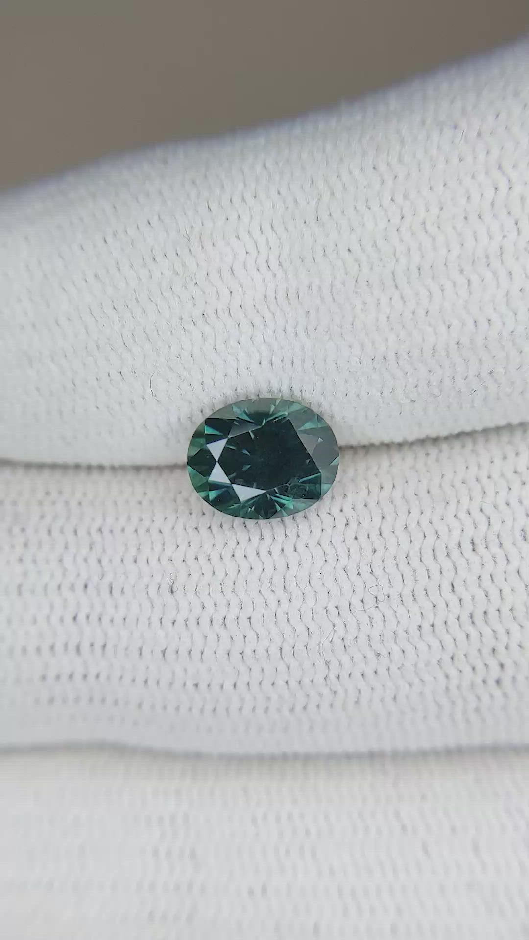 1.81 Ct. Bluish Green Sapphire from Montana Size Video