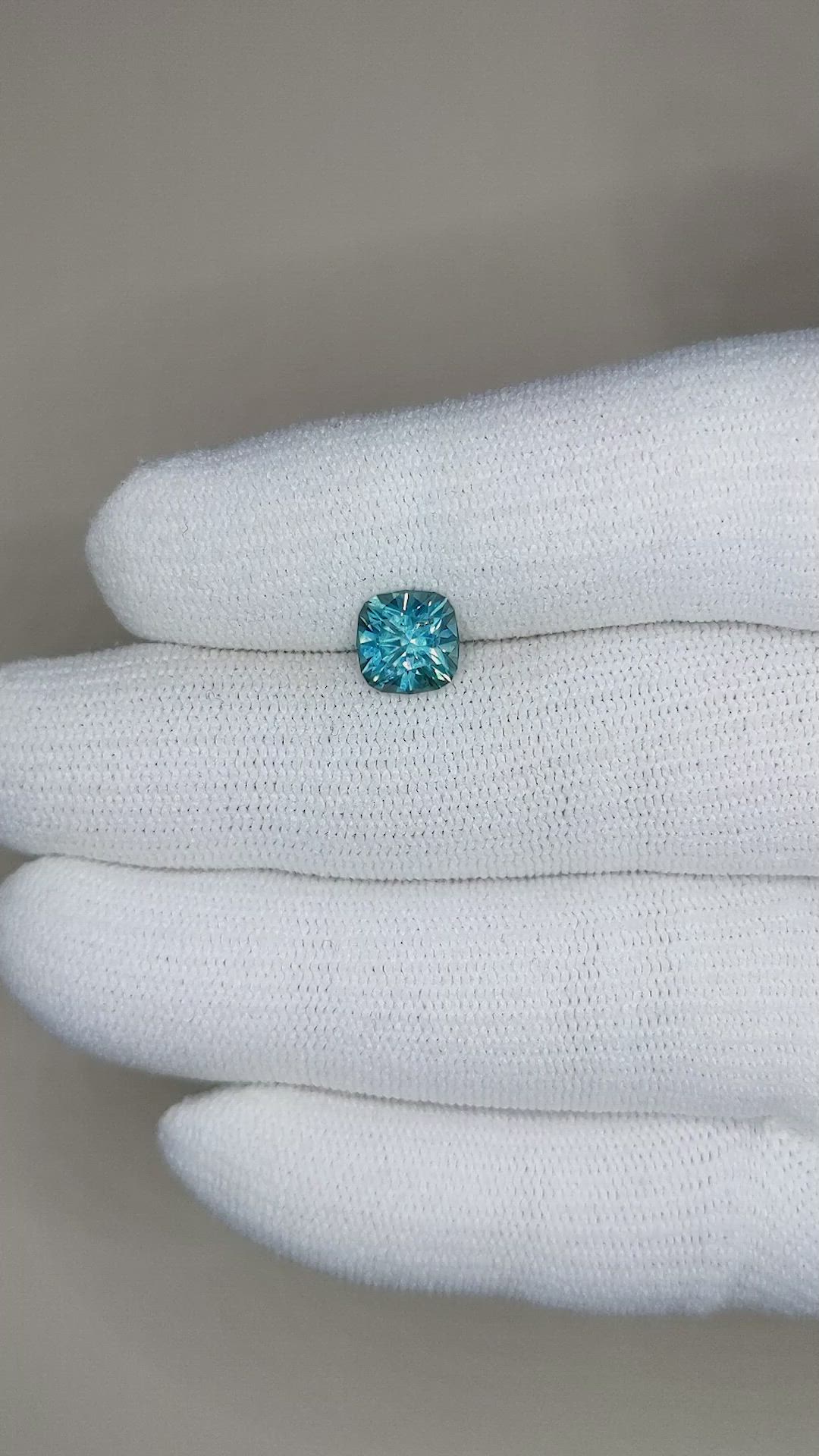 1.96 Ct. Greenish Blue Sapphire from Montana Size Video