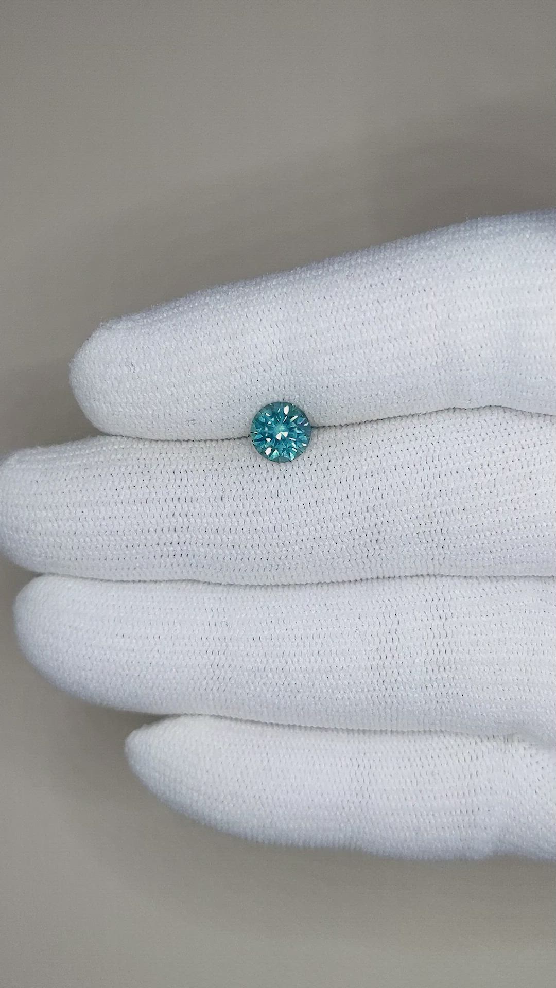 1.16 Ct. Bluish Green Sapphire from Montana Size Video