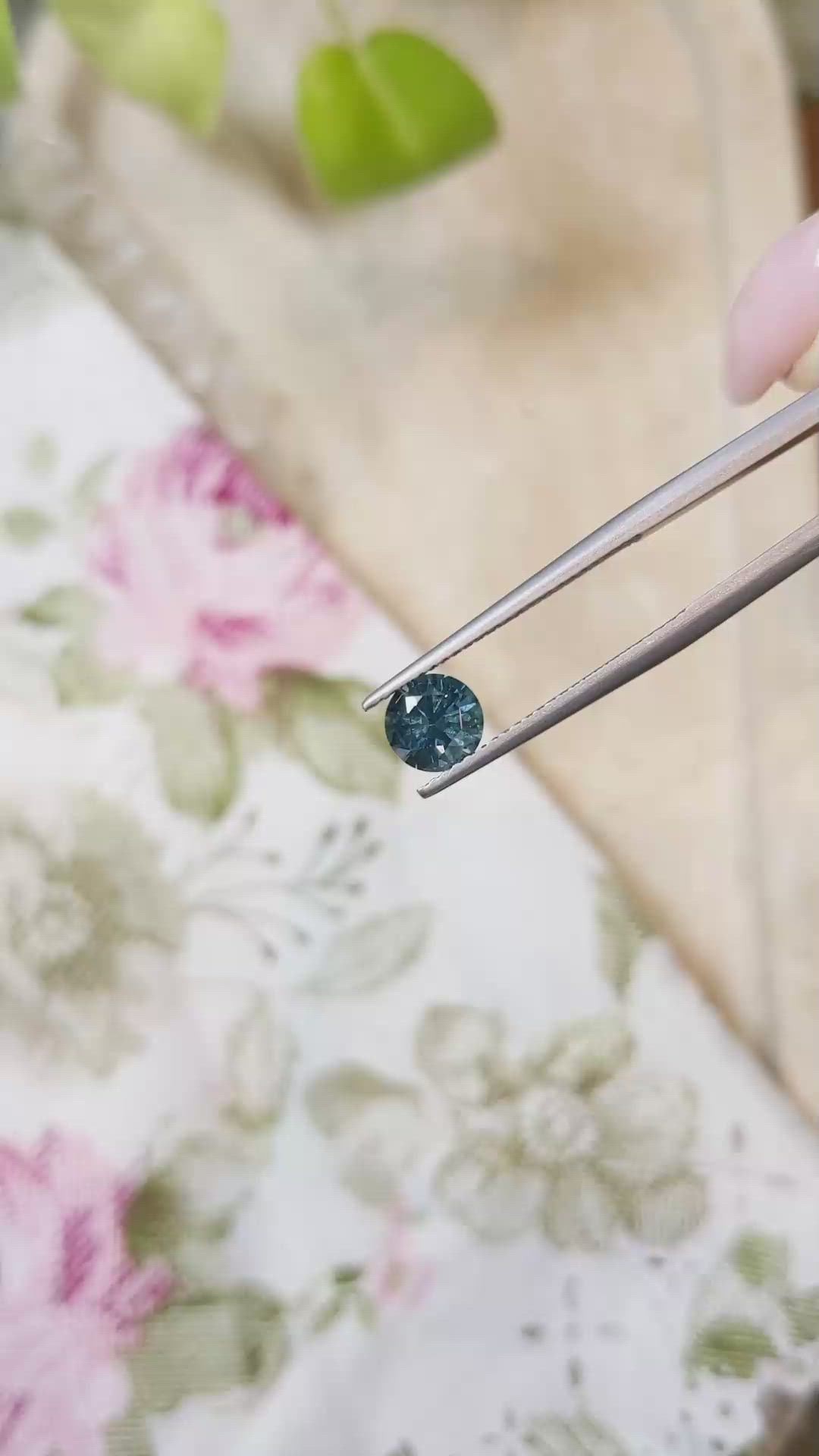 1.16 Ct. Bluish Green Sapphire from Montana Size Video