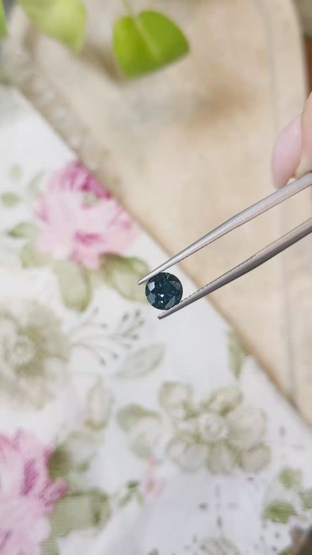 1.34 Ct. Bluish Green Sapphire from Montana Size Video