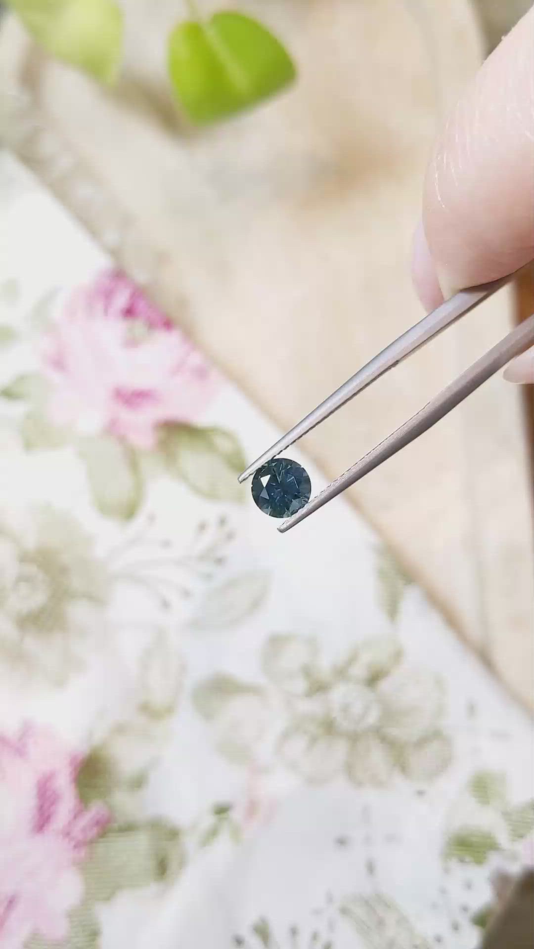 1.00 Ct. Bluish Green Sapphire from Montana Size Video