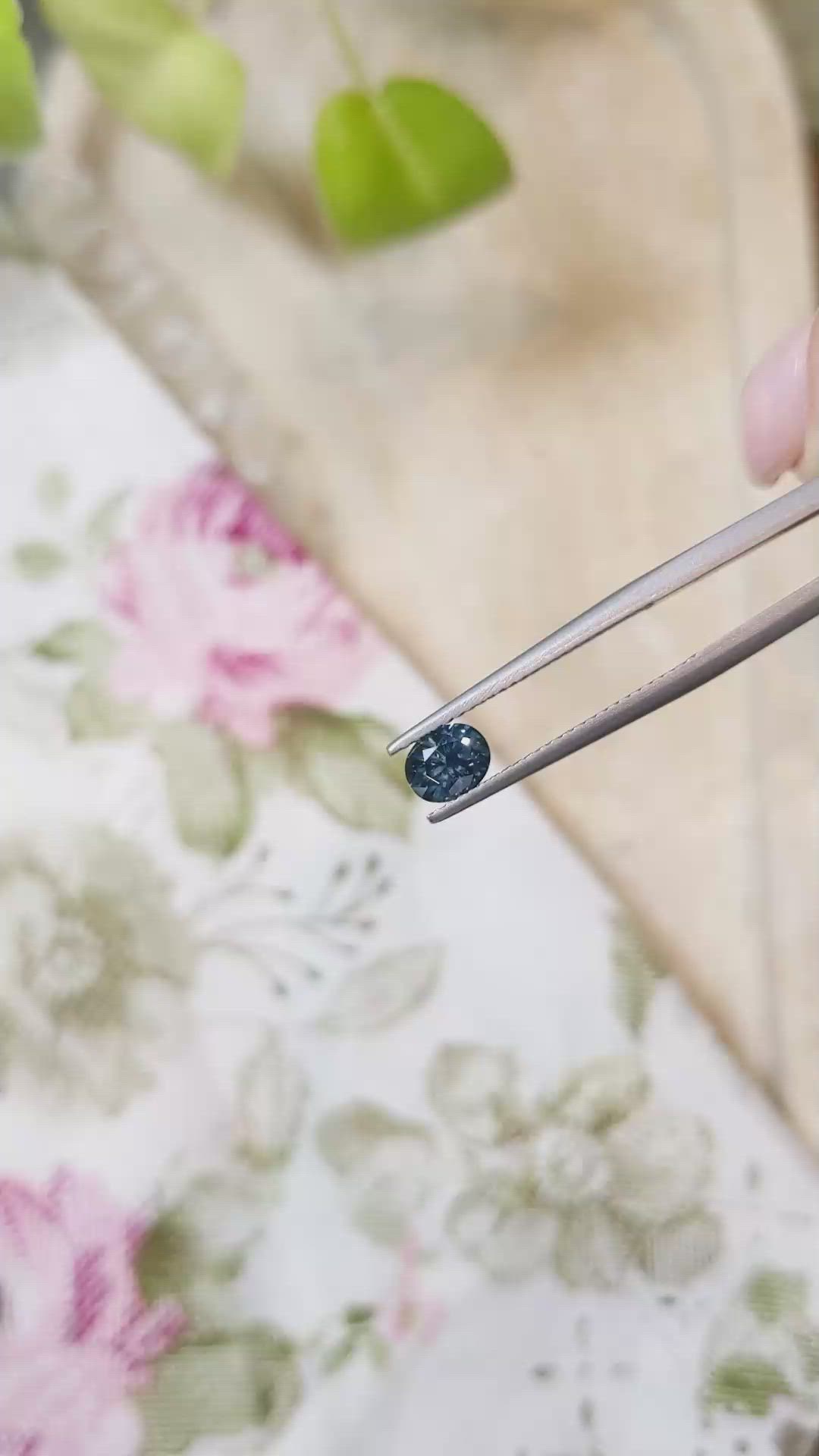 0.77 Ct. Bluish Green Sapphire from Montana Size Video