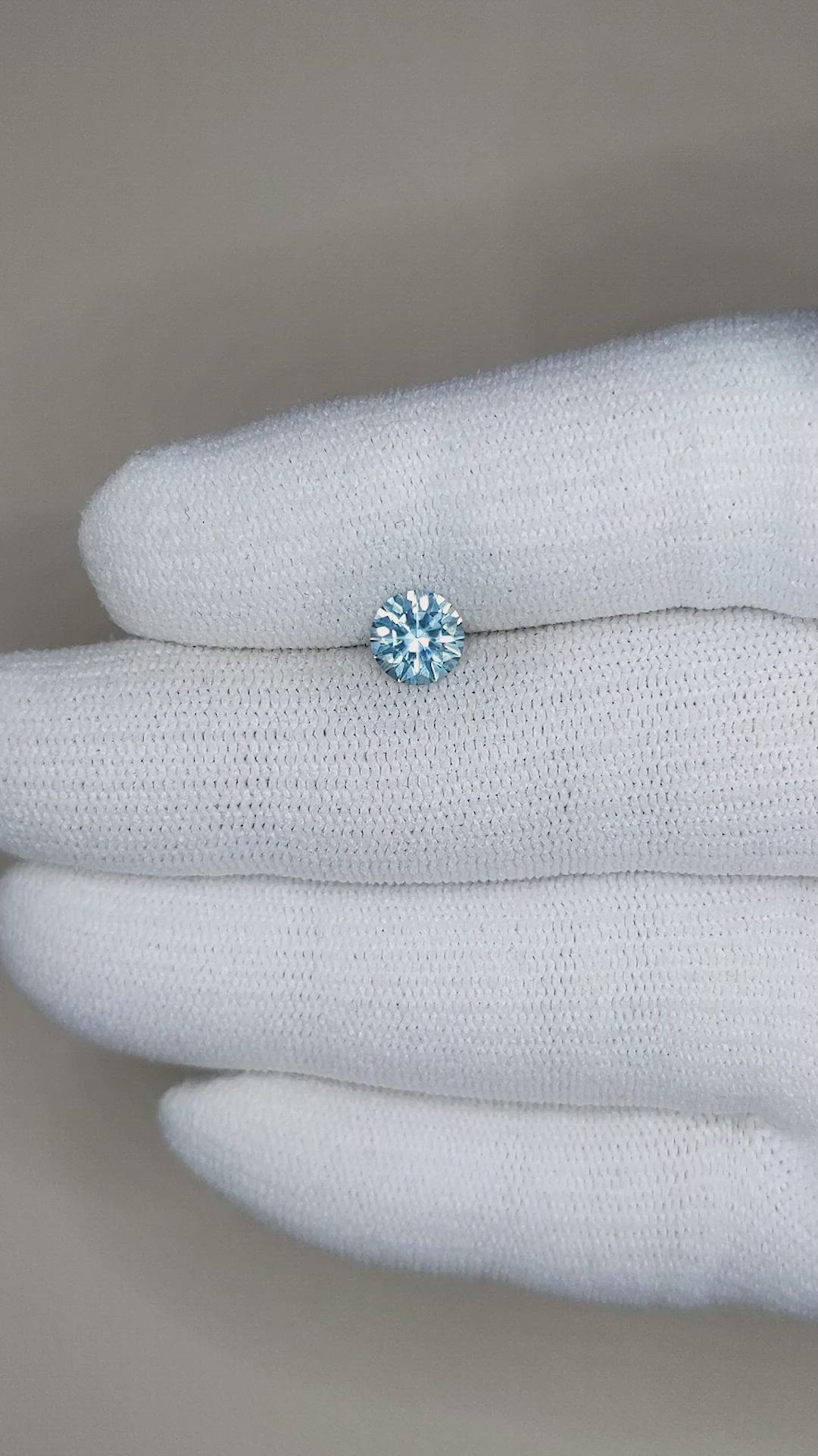 1.11 Ct. Greenish Blue Sapphire from Montana Size Video