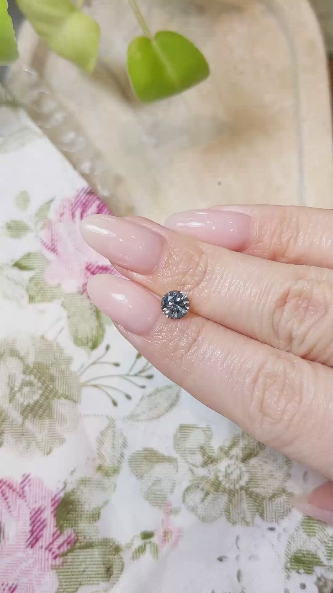 1.11 Ct. Greenish Blue Sapphire from Montana Size Video