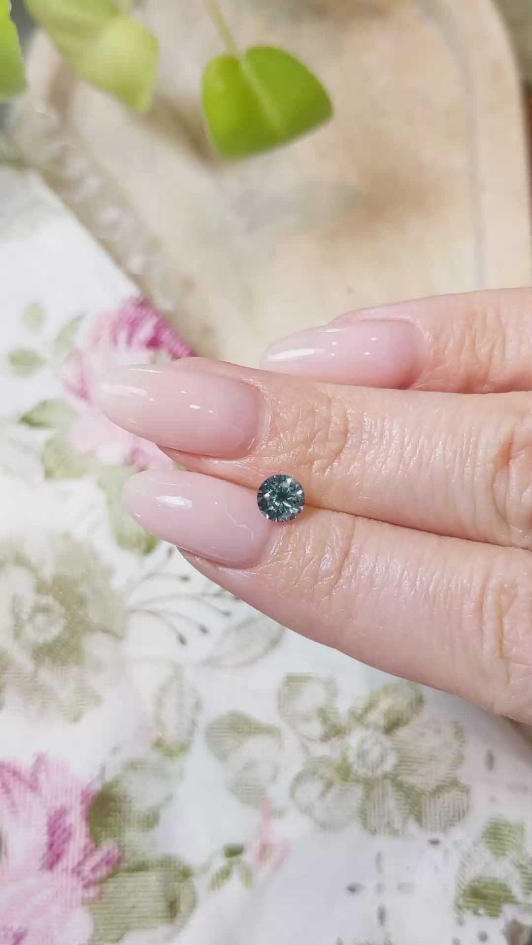 0.85 Ct. Greenish Blue Sapphire from Montana Size Video