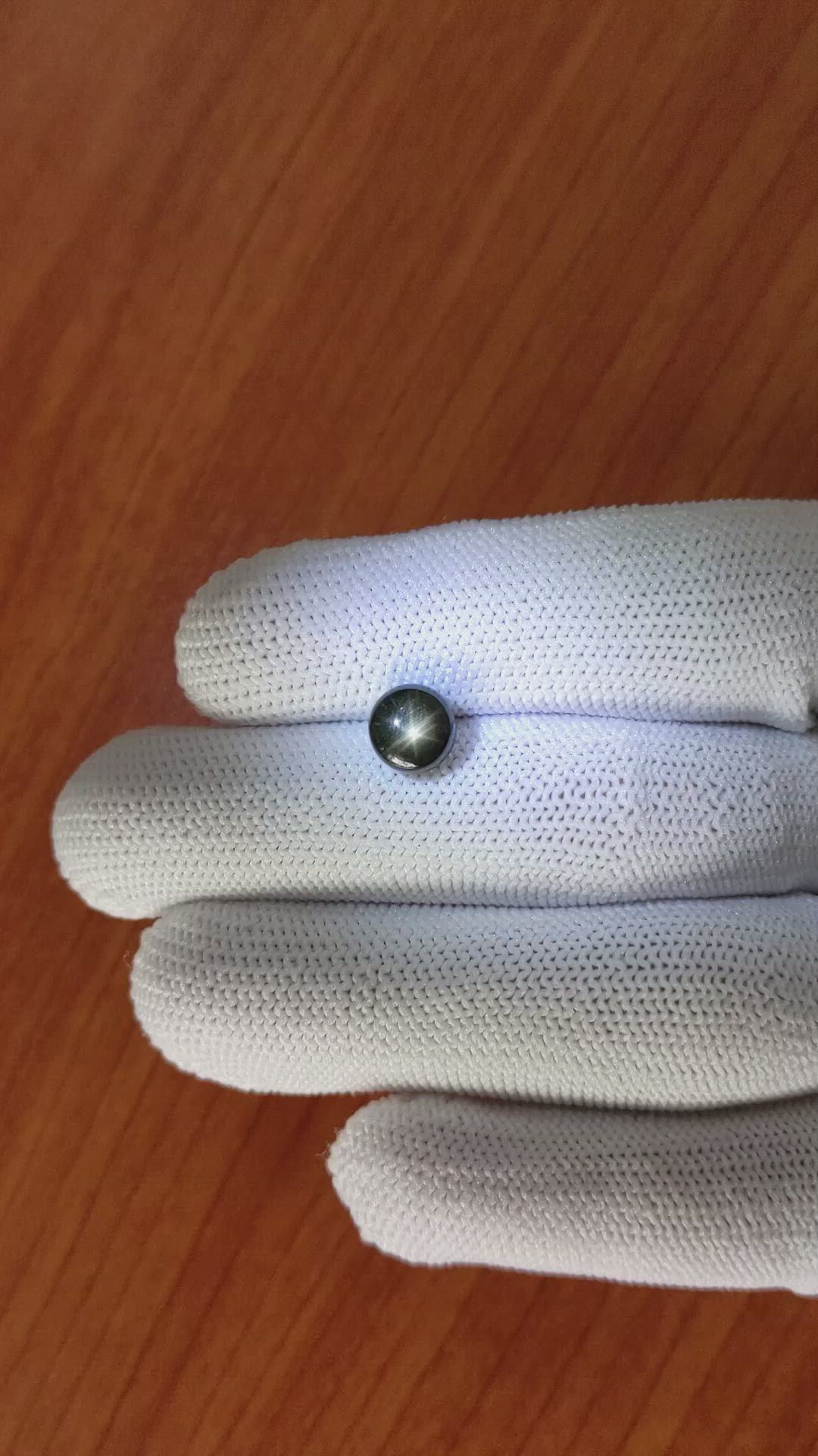 2.93 Ct. Black Star Sapphire from Ceylon (Sri Lanka) Size Video