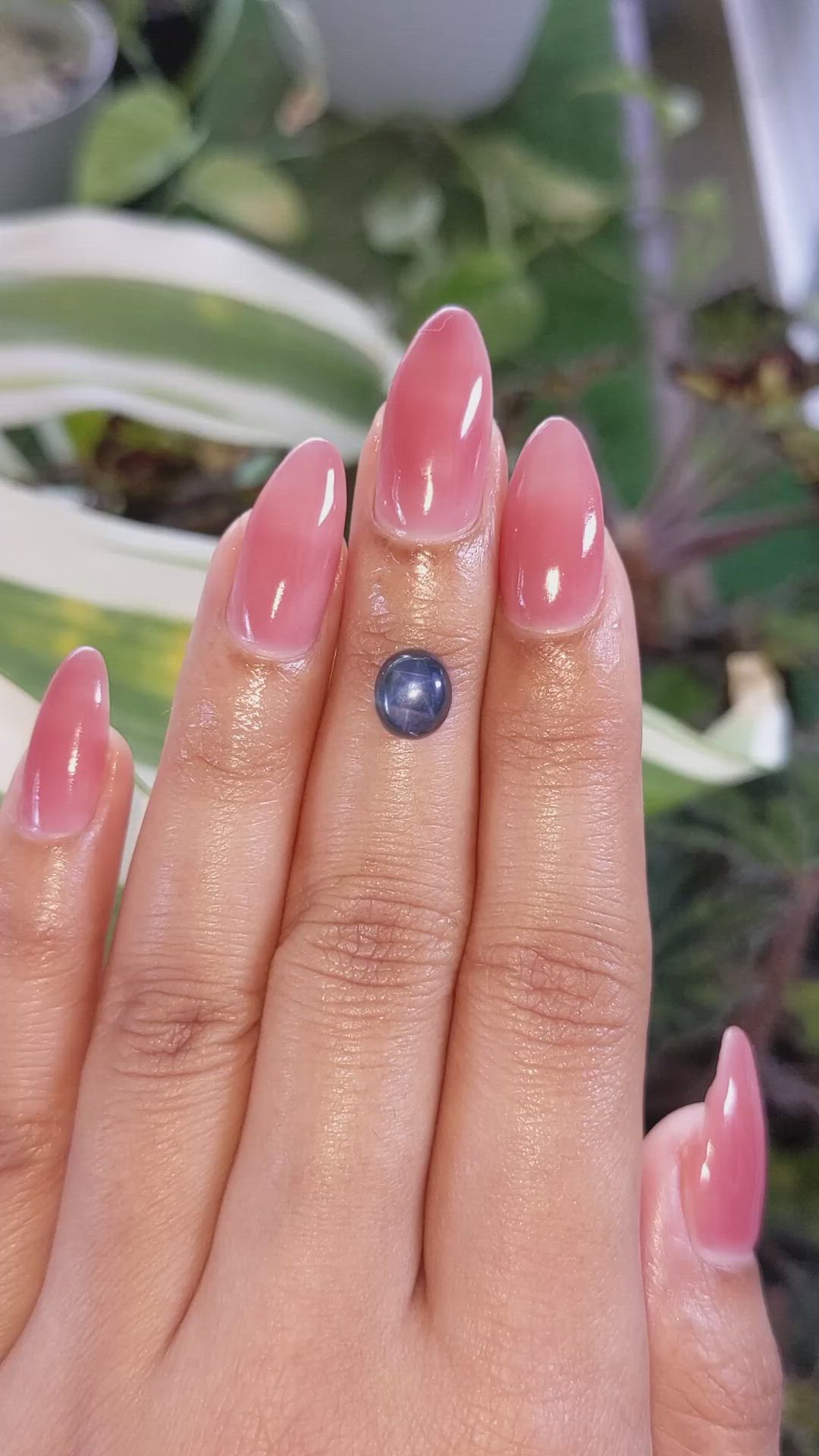 2.71 Ct. Greenish Blue Star Sapphire from Ceylon (Sri Lanka) Size Video