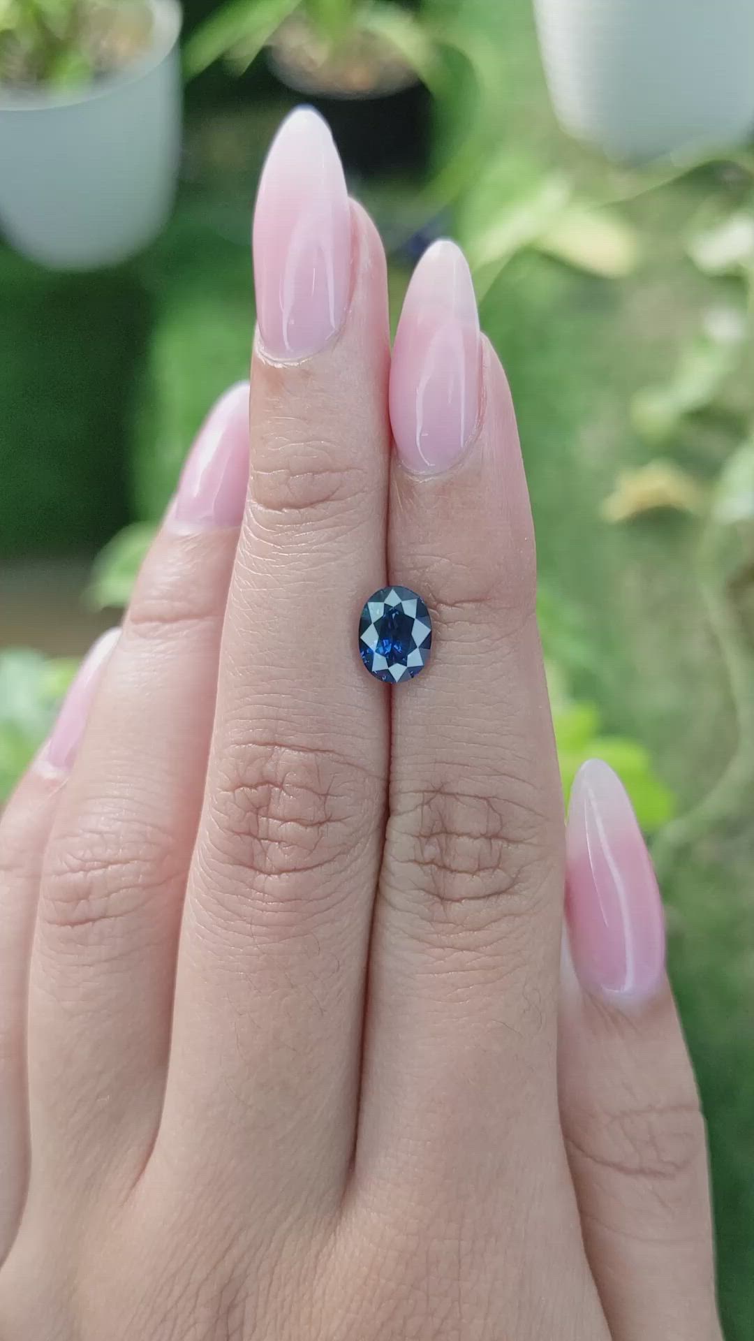 2.08 Ct. Blue Sapphire from Ceylon (Sri Lanka) Size Video