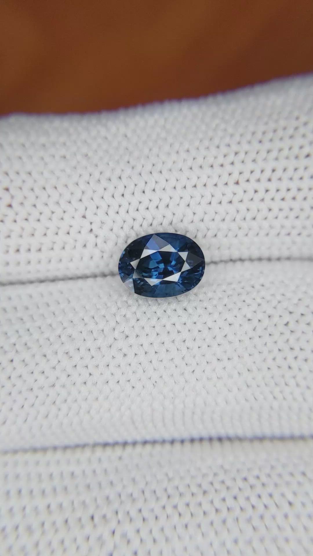 2.08 Ct. Blue Sapphire from Ceylon (Sri Lanka) Size Video