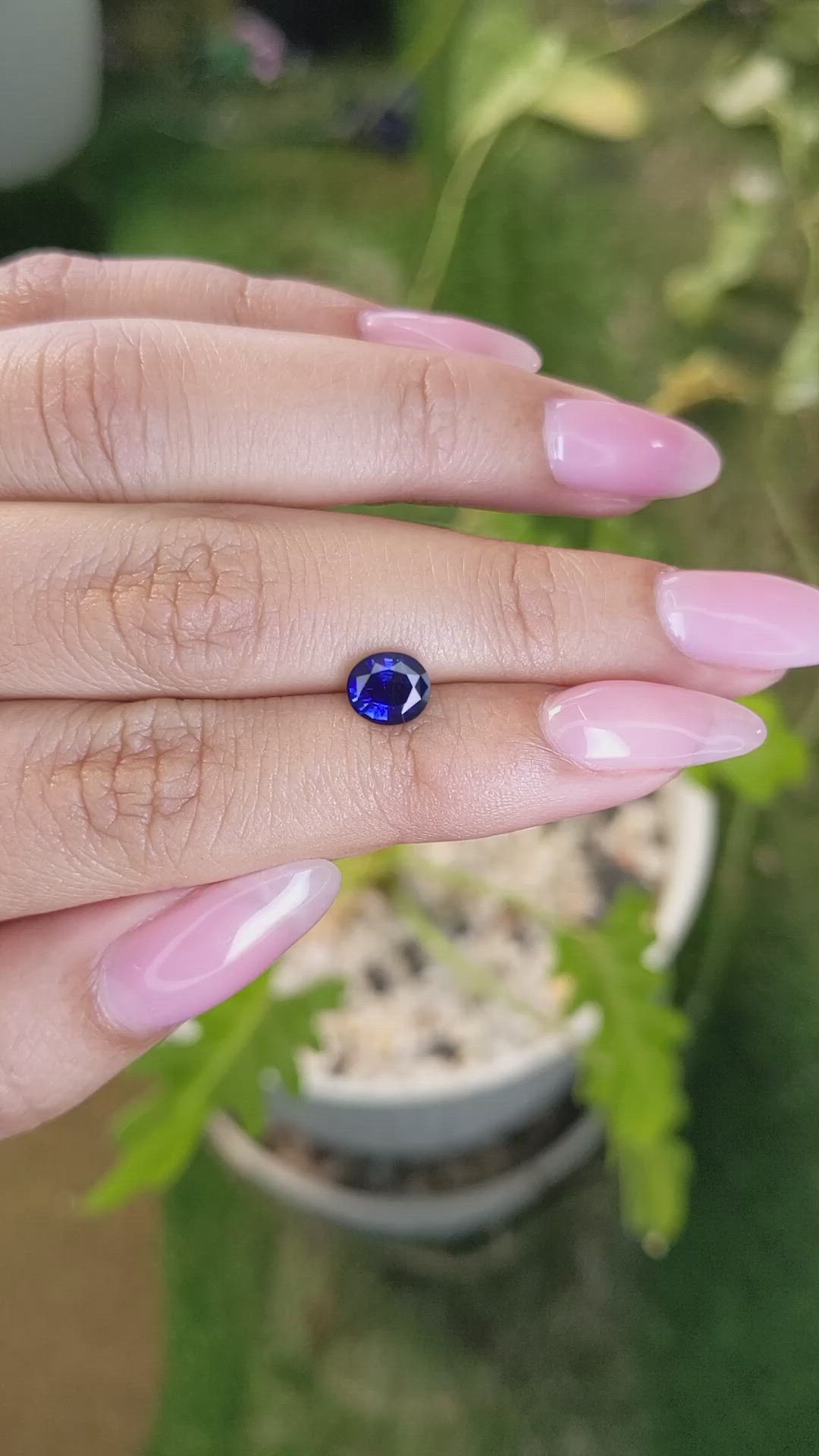 1.14 Ct. Blue Sapphire from Ceylon (Sri Lanka) Size Video