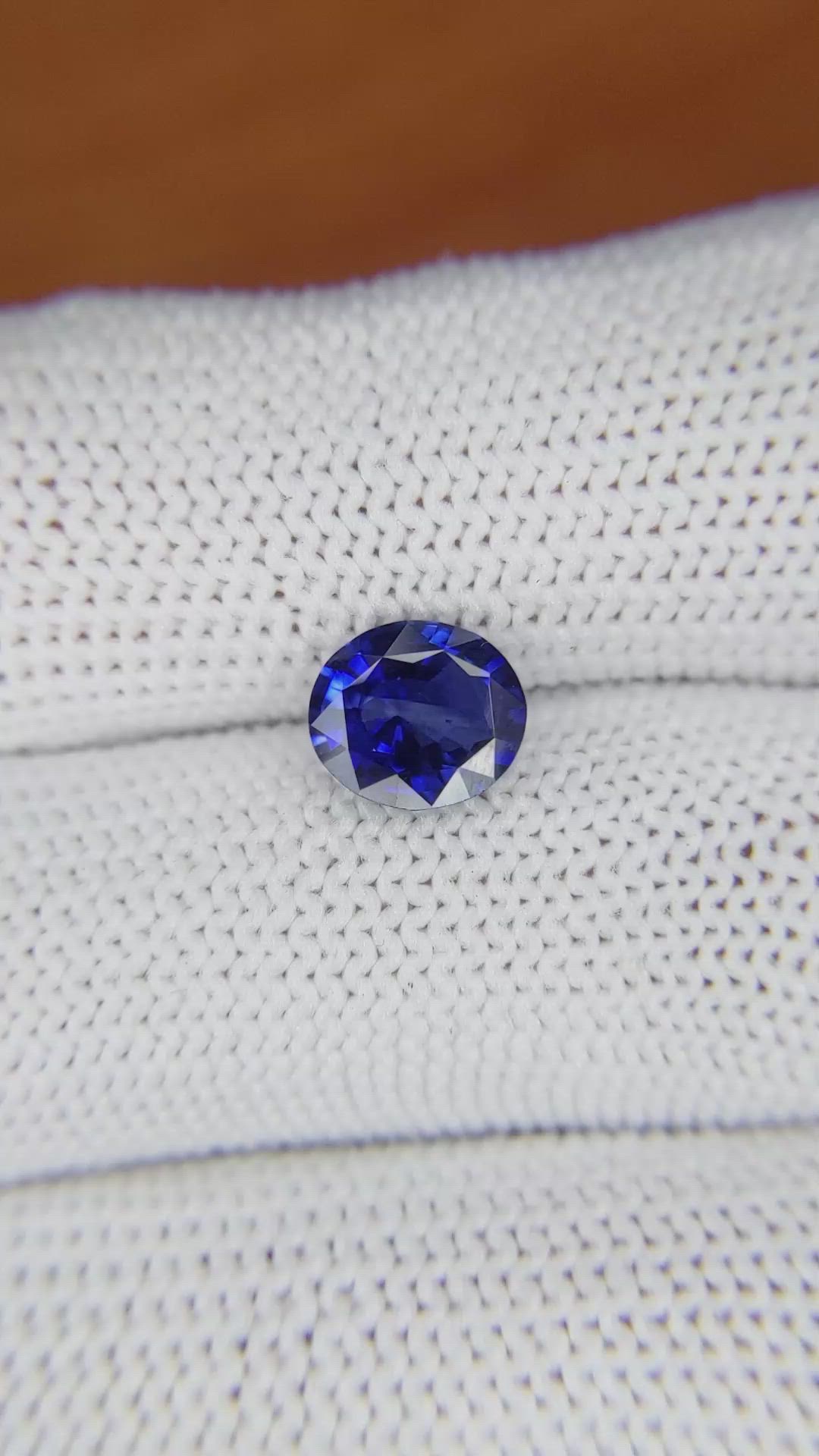 1.94 Ct. Blue Sapphire from Ceylon (Sri Lanka) Size Video