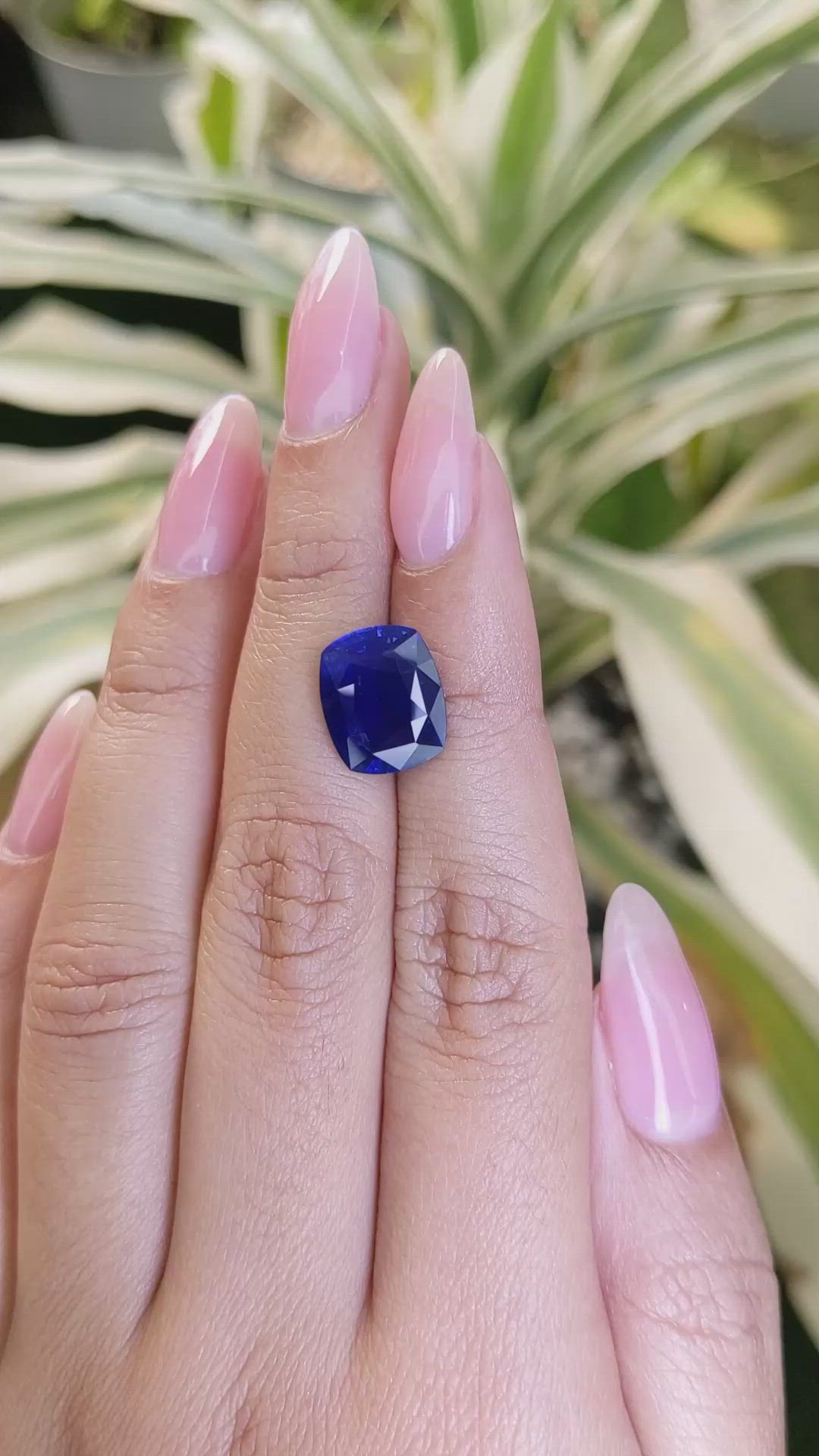 5.86 Ct. Blue Sapphire from Ceylon (Sri Lanka) Size Video