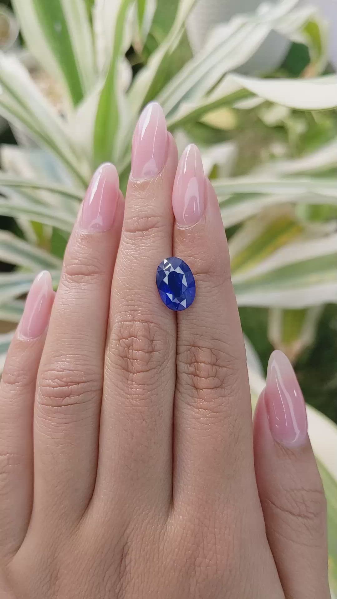 5.54 Ct. Blue Sapphire from Ceylon (Sri Lanka) Size Video
