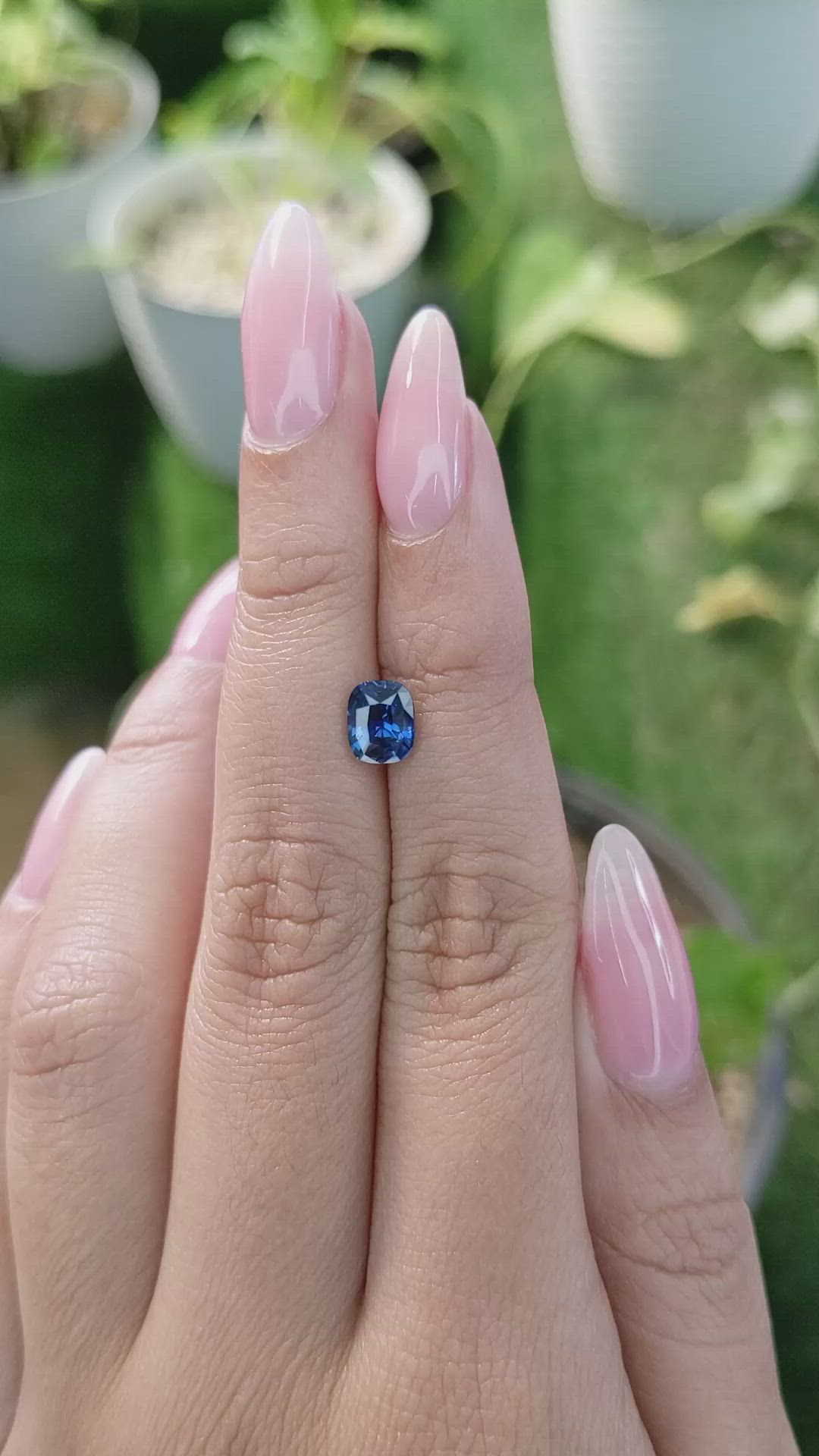 1.28 Ct. Blue Sapphire from Ceylon (Sri Lanka) Size Video