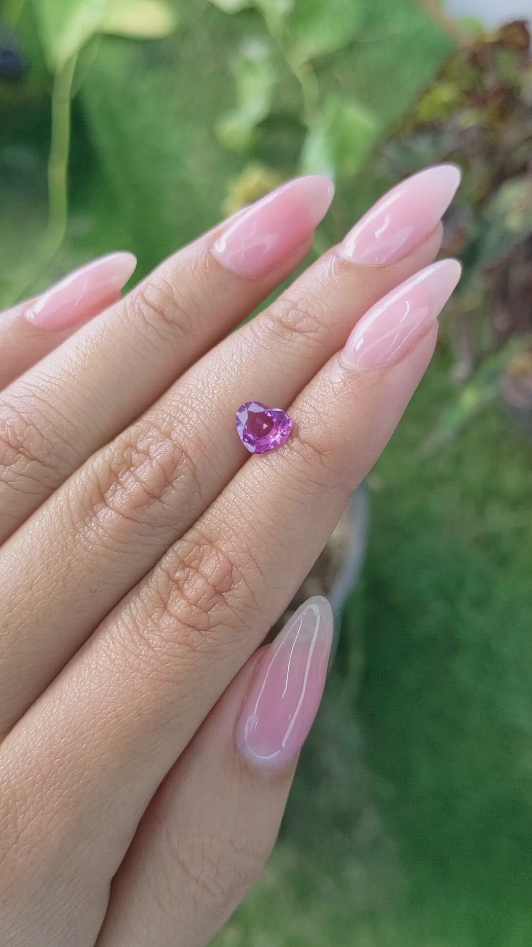 1.19 Ct. Purplish Pink Sapphire from Ceylon (Sri Lanka) Size Video