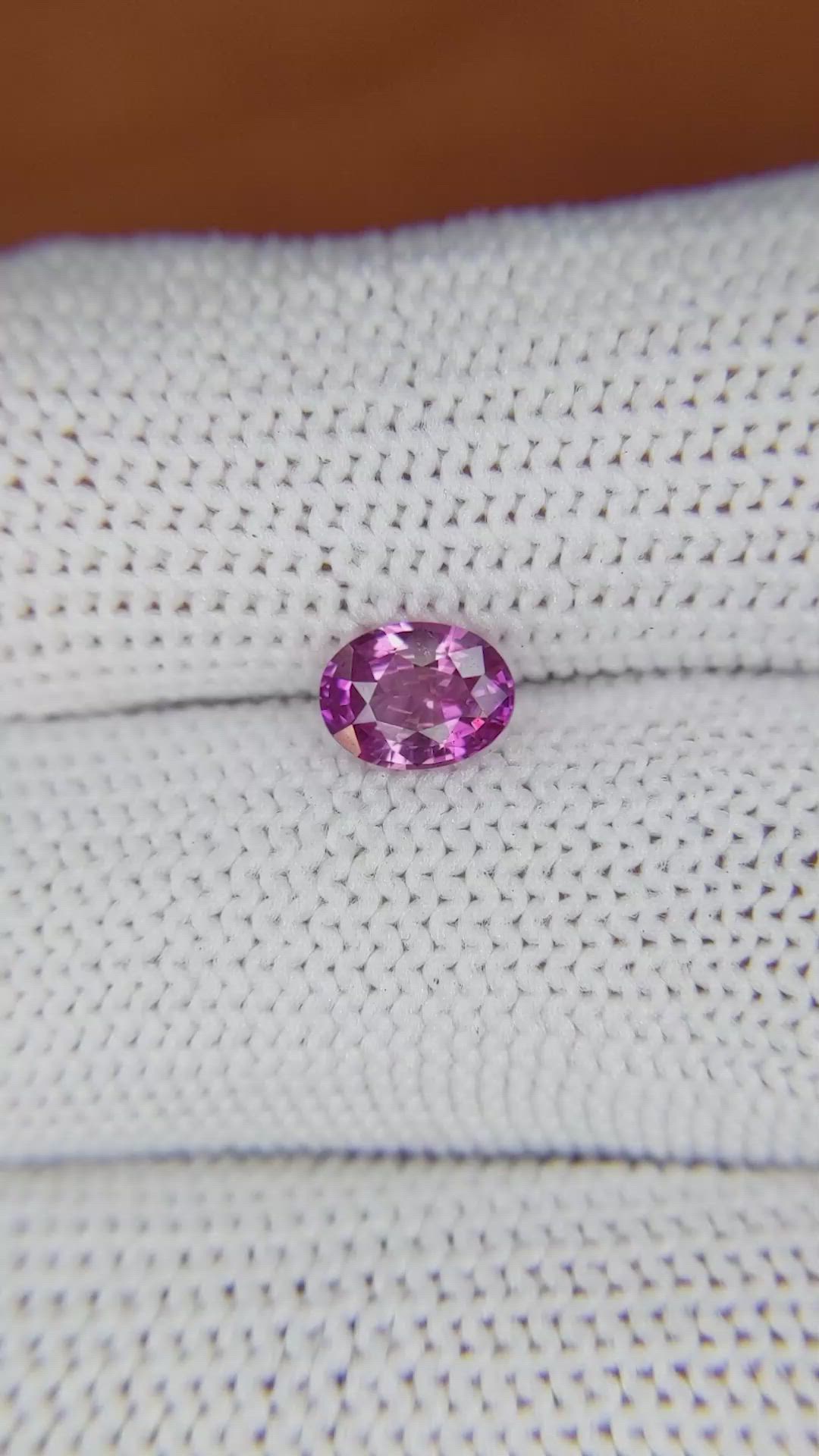 0.91 Ct. Pinkish Purple Sapphire from Ceylon (Sri Lanka) Size Video