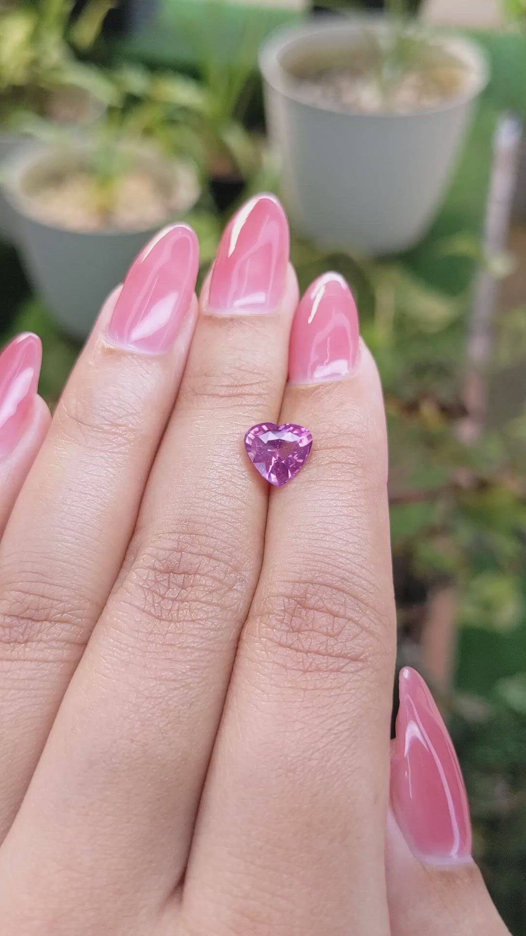2.01 Ct. Purplish Pink Sapphire from Ceylon (Sri Lanka) Size Video