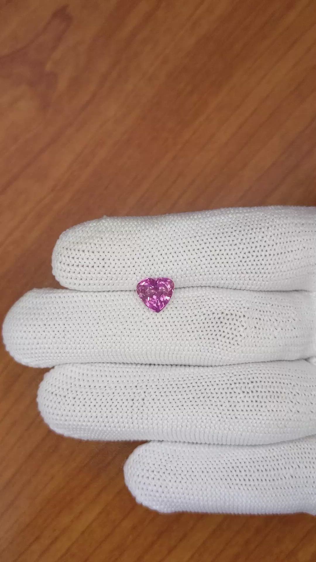2.01 Ct. Purplish Pink Sapphire from Ceylon (Sri Lanka) Size Video