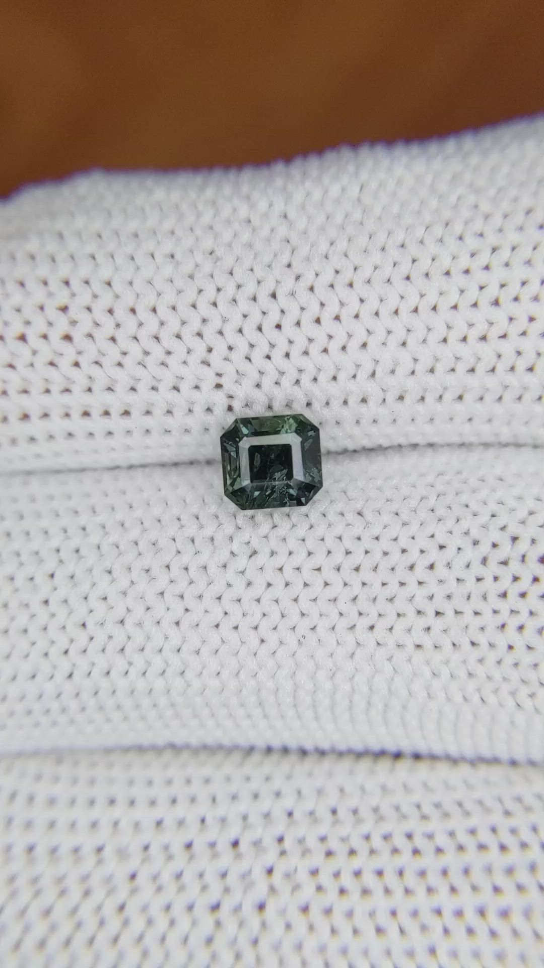 1.08 Ct. Bluish Green Sapphire from Ceylon (Sri Lanka) Size Video